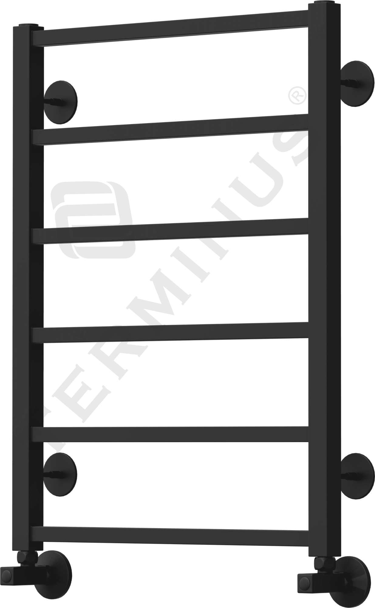 Полотенцесушитель водяной Terminus Standart Контур П6 50x70 black mat
