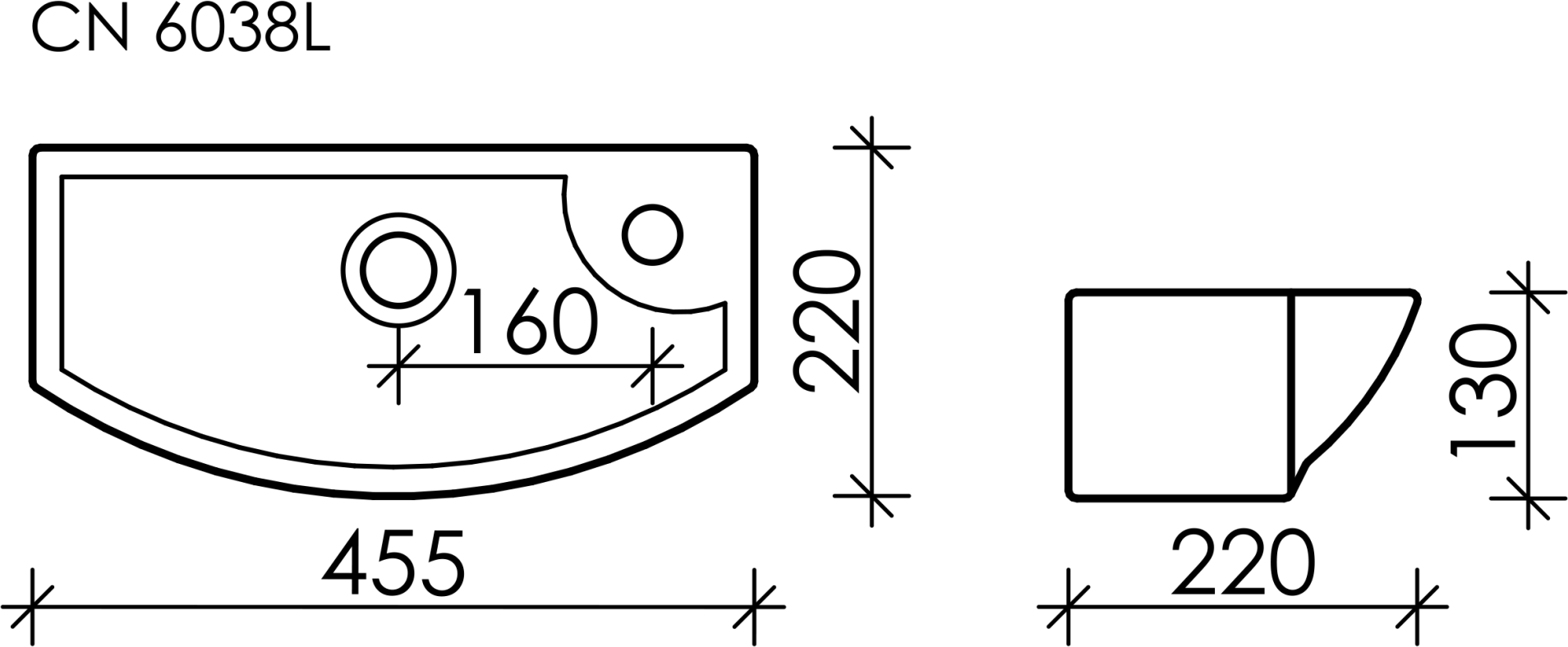 Раковина Ceramicanova Element 45 CN6038L