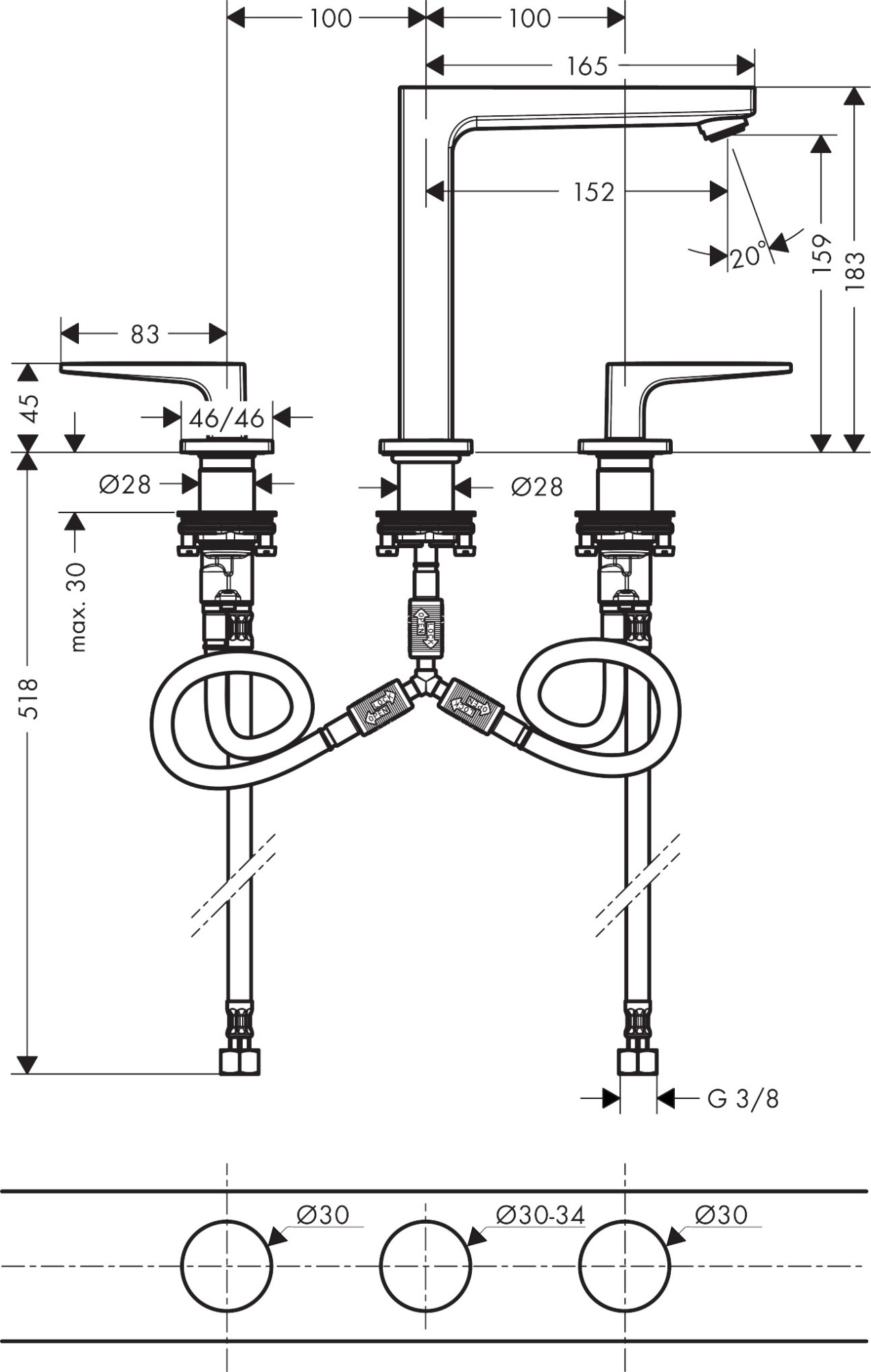 Смеситель Hansgrohe Metropol 32515000