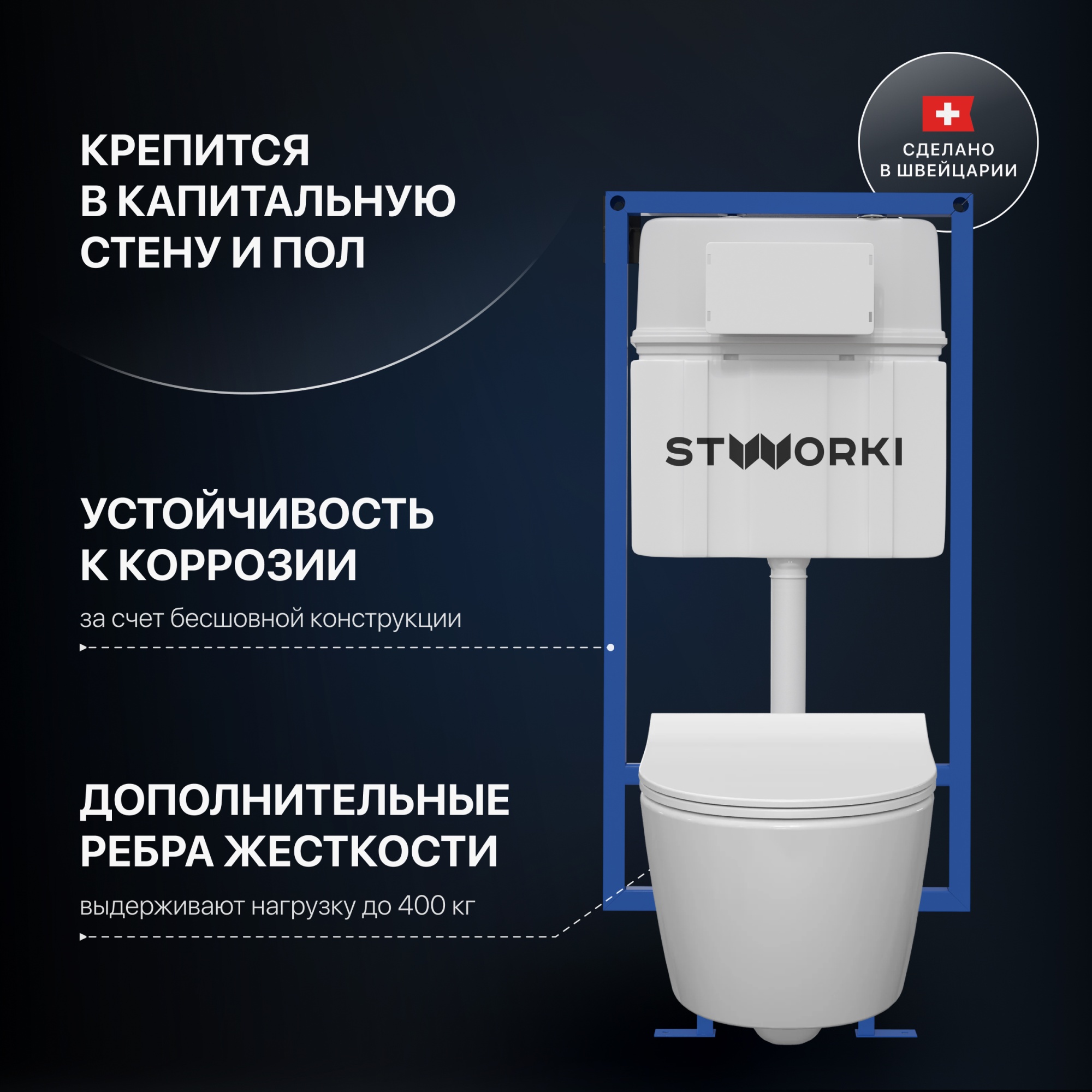 Комплект Унитаз подвесной STWORKI Ларвик 5512 безободковый + Крышка 530224 + Инсталляция 510163 + Кн