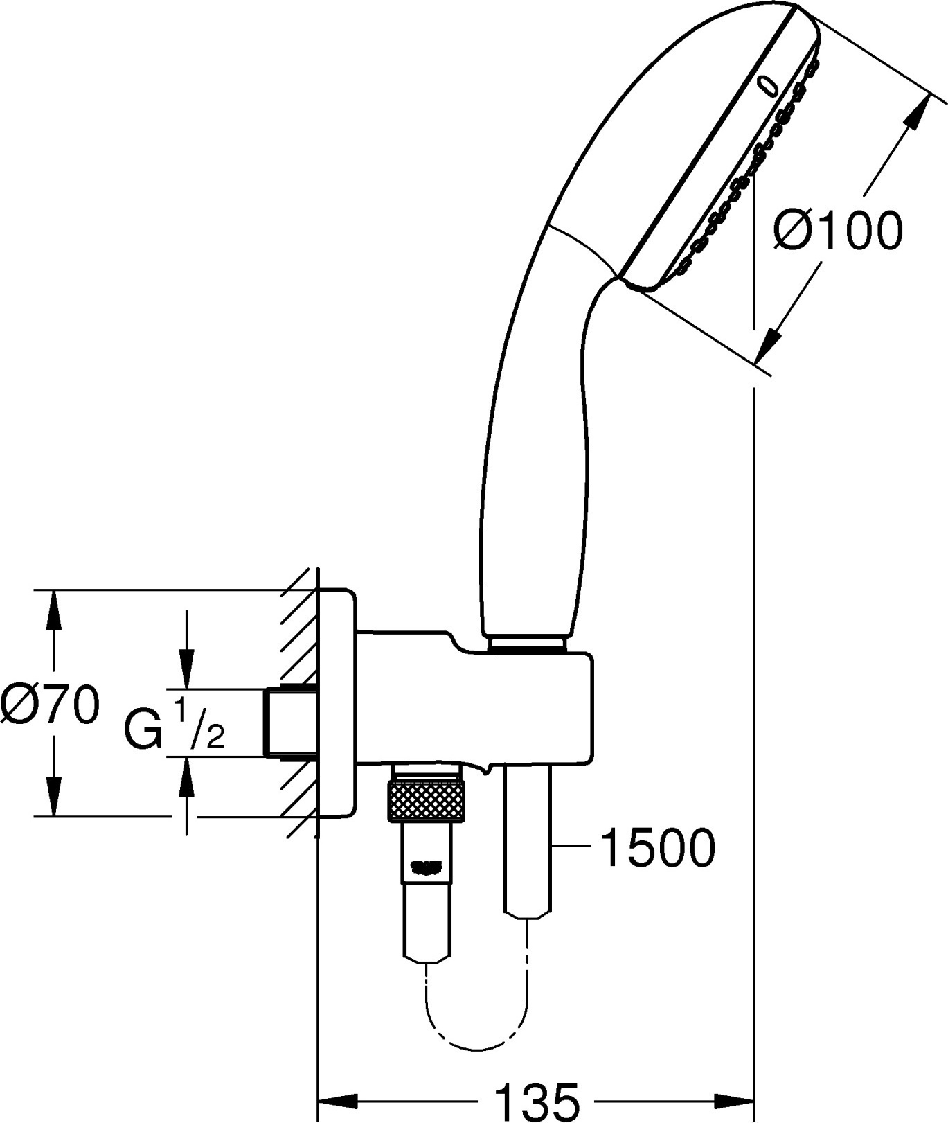 Душевой гарнитур Grohe New Tempesta 26406001