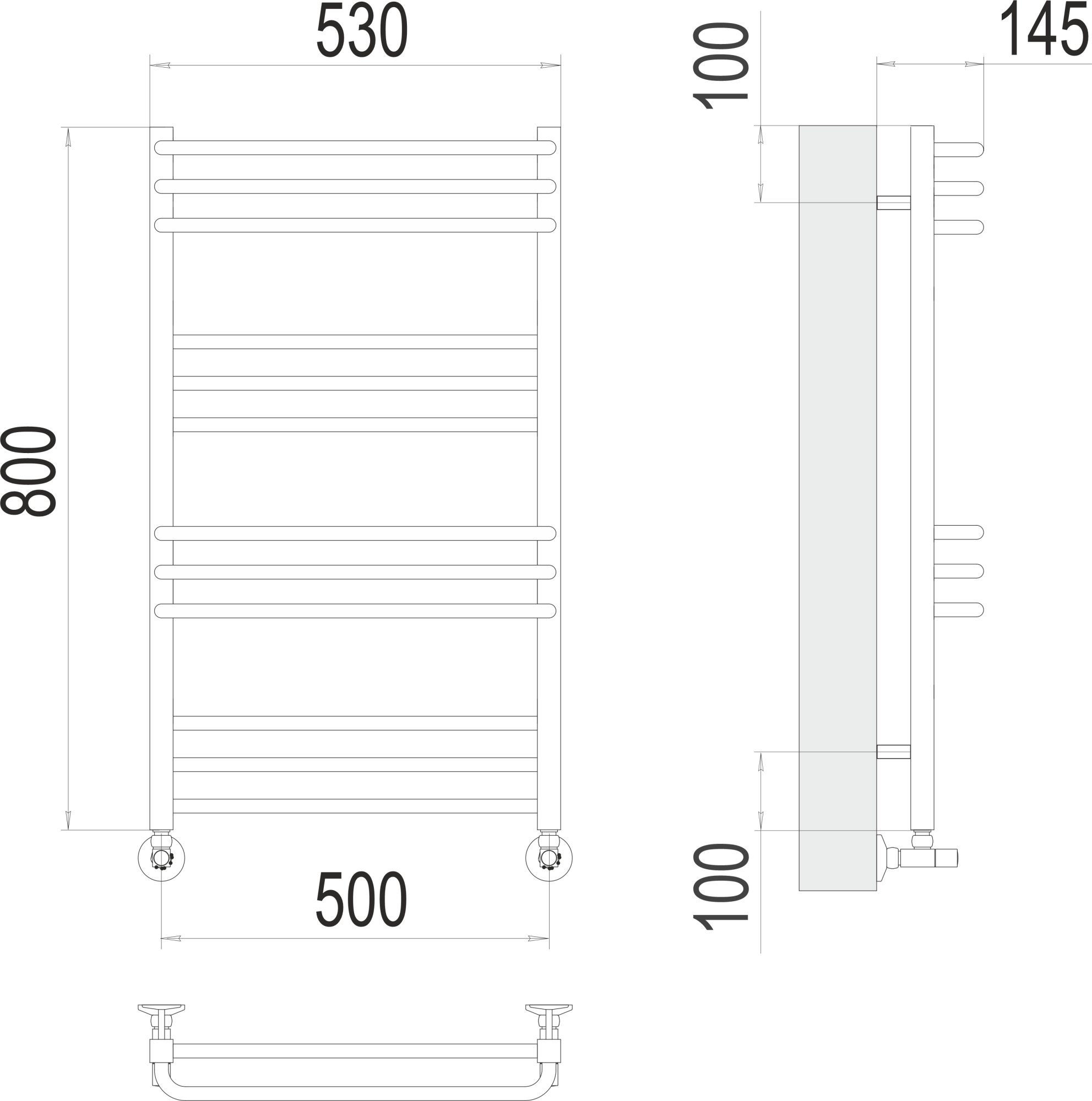 Полотенцесушитель водяной Terminus Lux Соренто П12 50x80