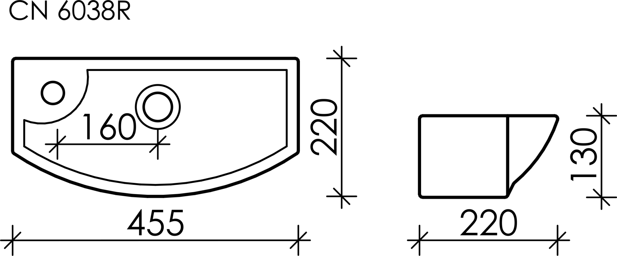 Раковина Ceramicanova Element 45 CN6038R