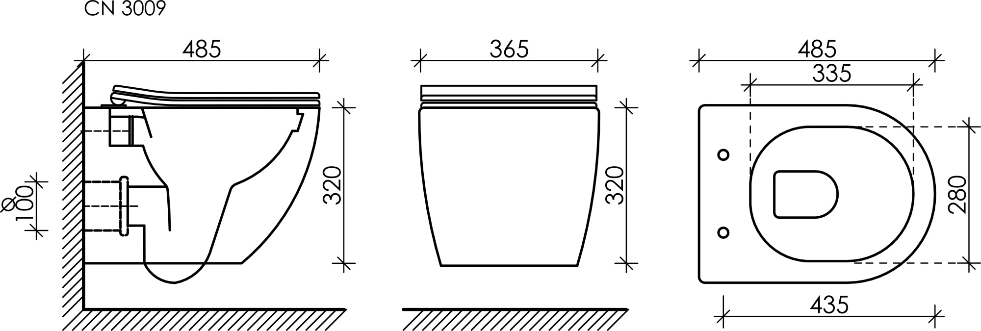 Комплект Ceramicanova Инсталляция с унитазом CN3009_1001M_1000