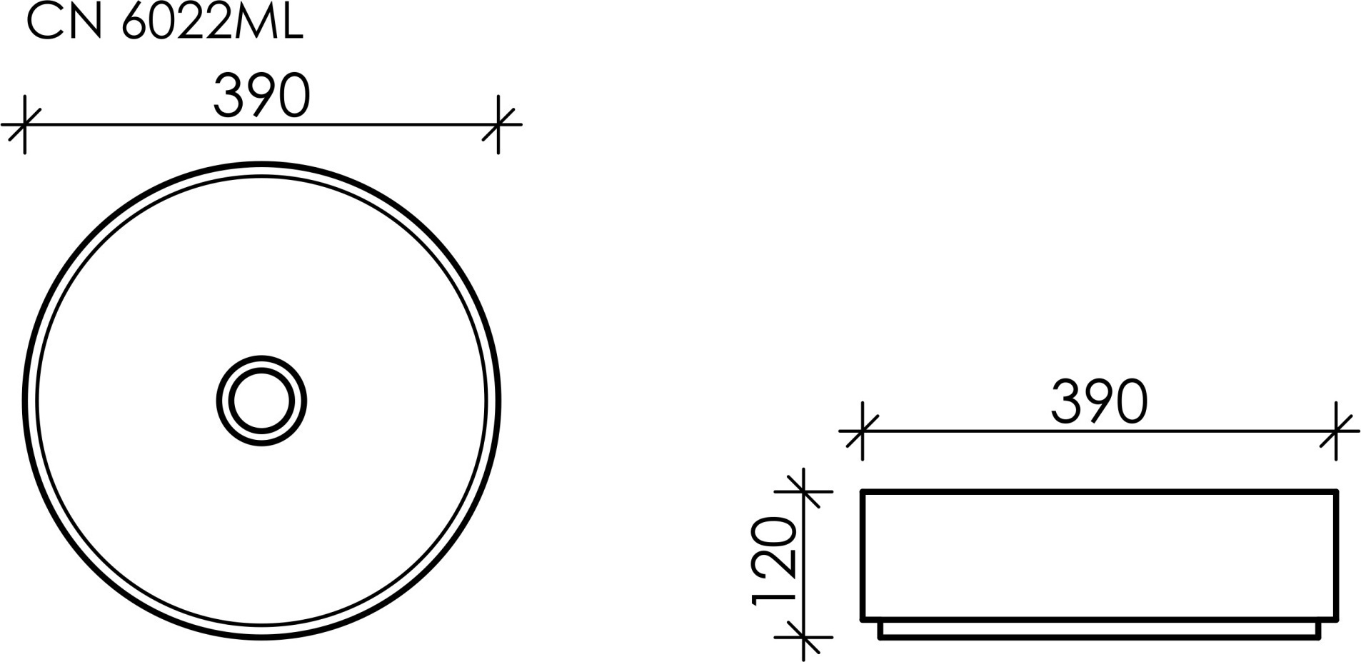 Раковина Ceramicanova Element 39 CN6022ML