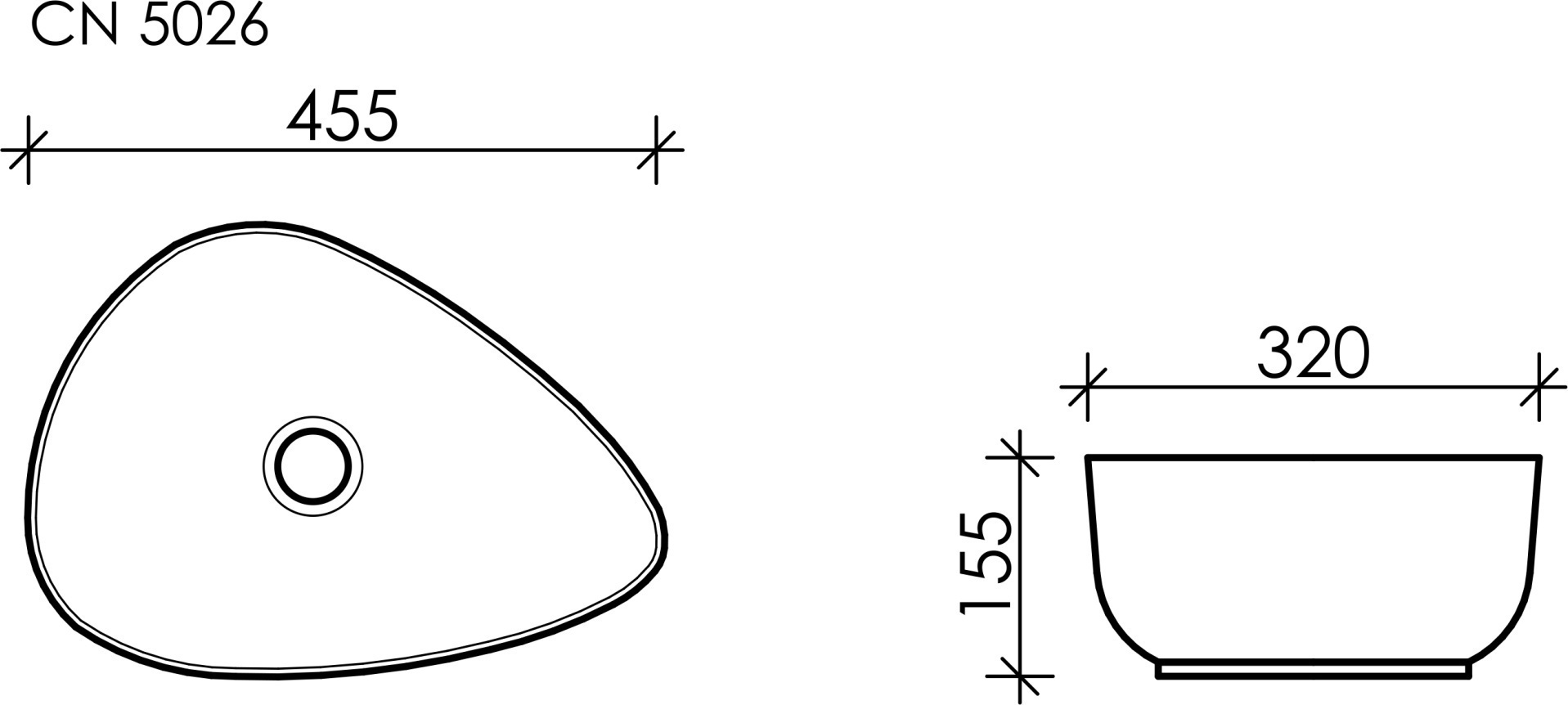 Раковина Ceramicanova Element 45 CN5026