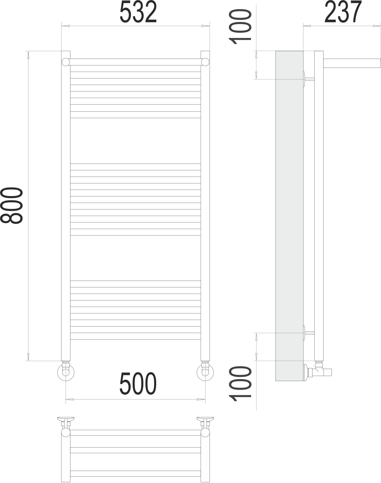 Полотенцесушитель водяной Terminus Standart Аврора с/п П16 50x80