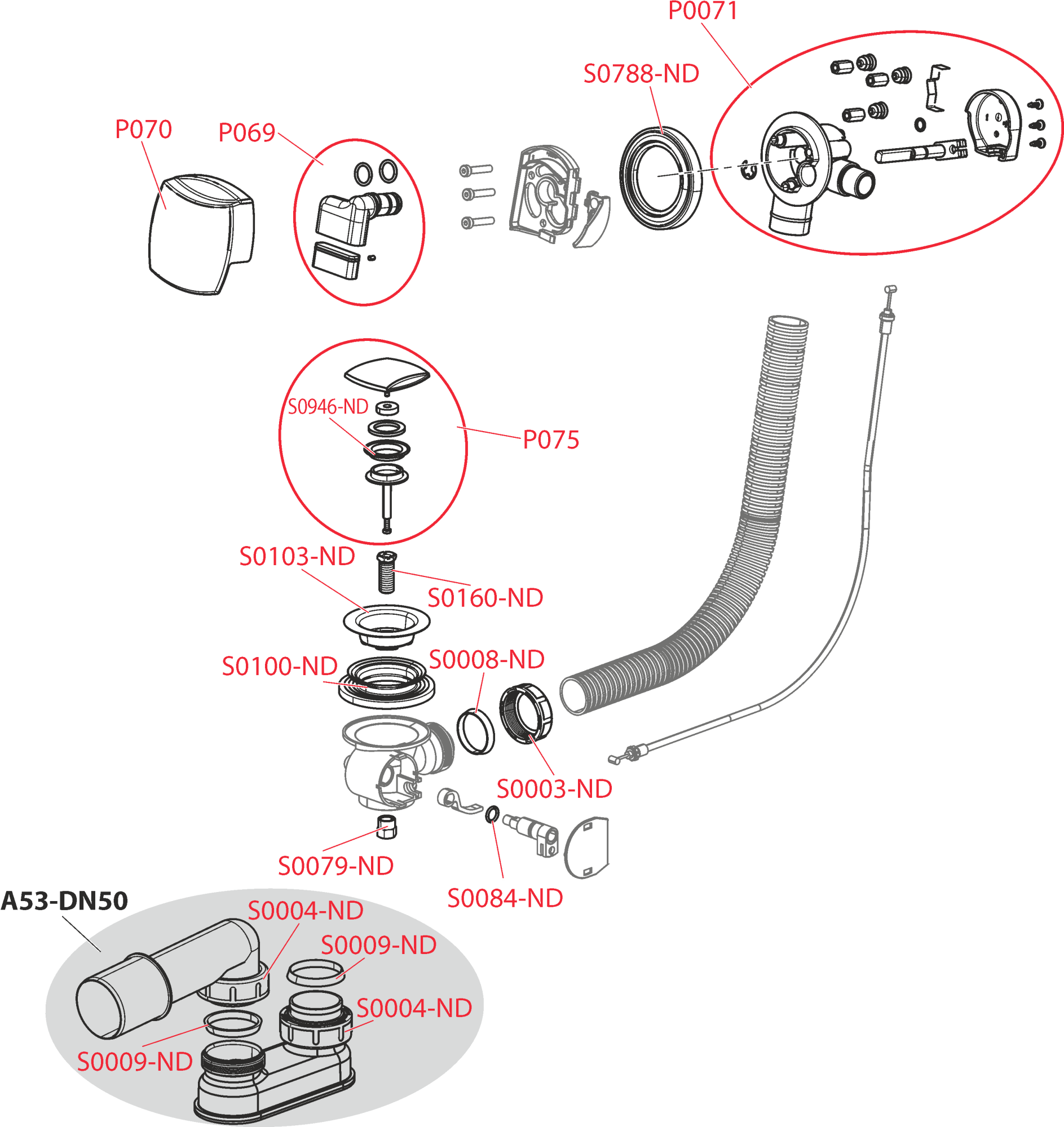 Слив-перелив AlcaPlast A564CRM3-80