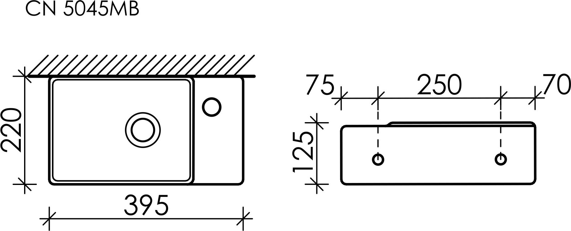 Раковина Ceramicanova Element 39 CN5045MB