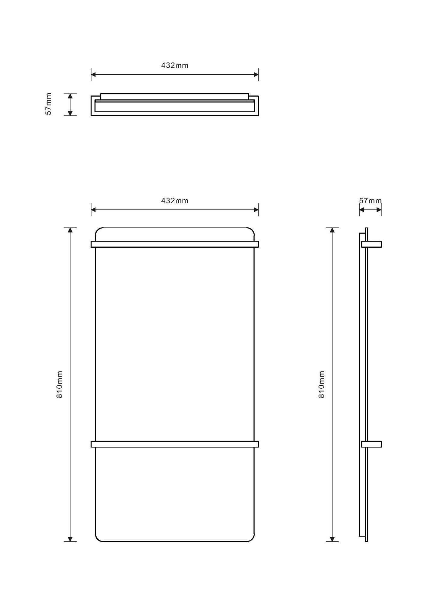 Полотенцесушитель электрический Black&White N-389 ND 43x81