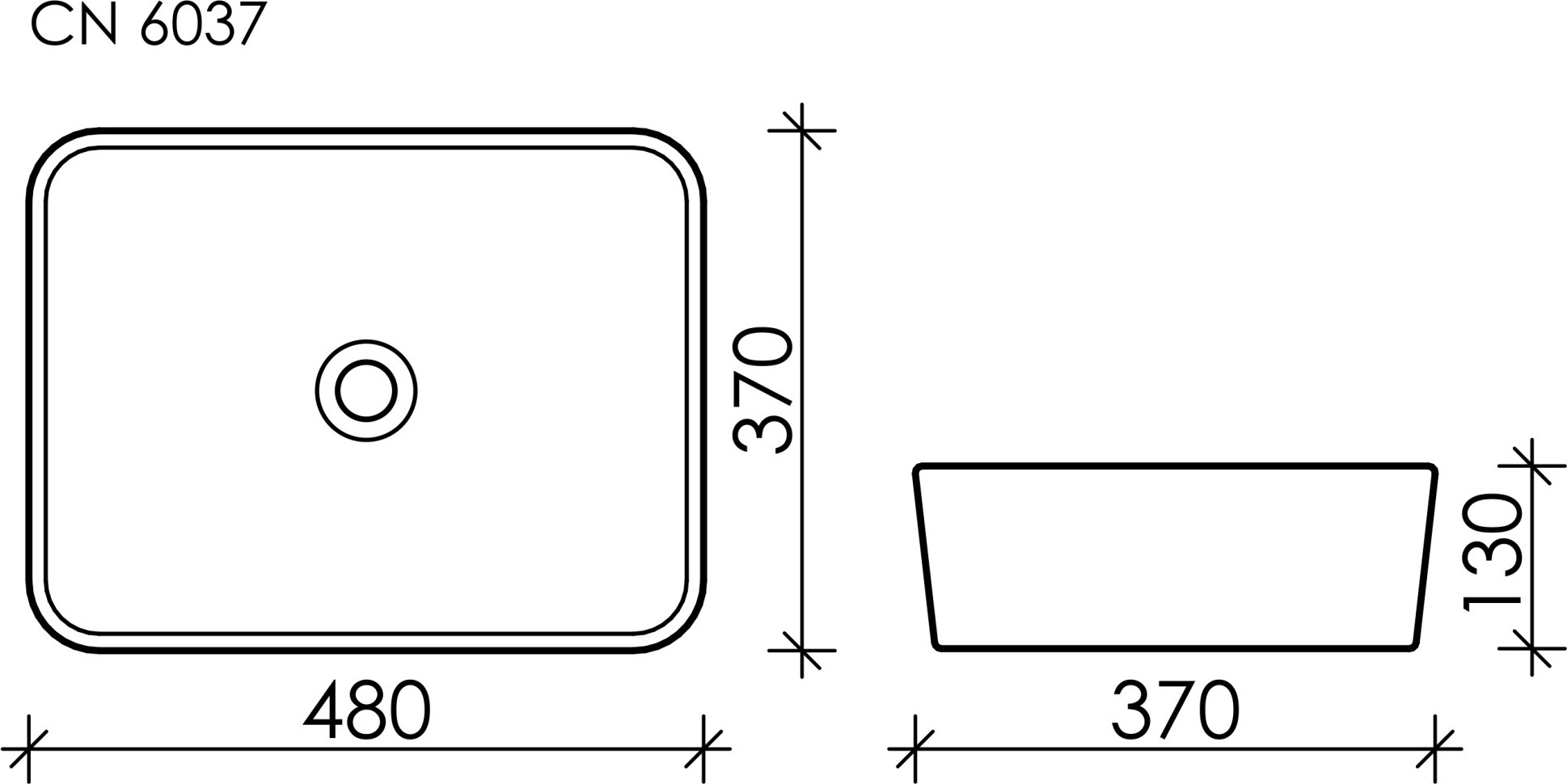 Раковина Ceramicanova Element 48 CN6037