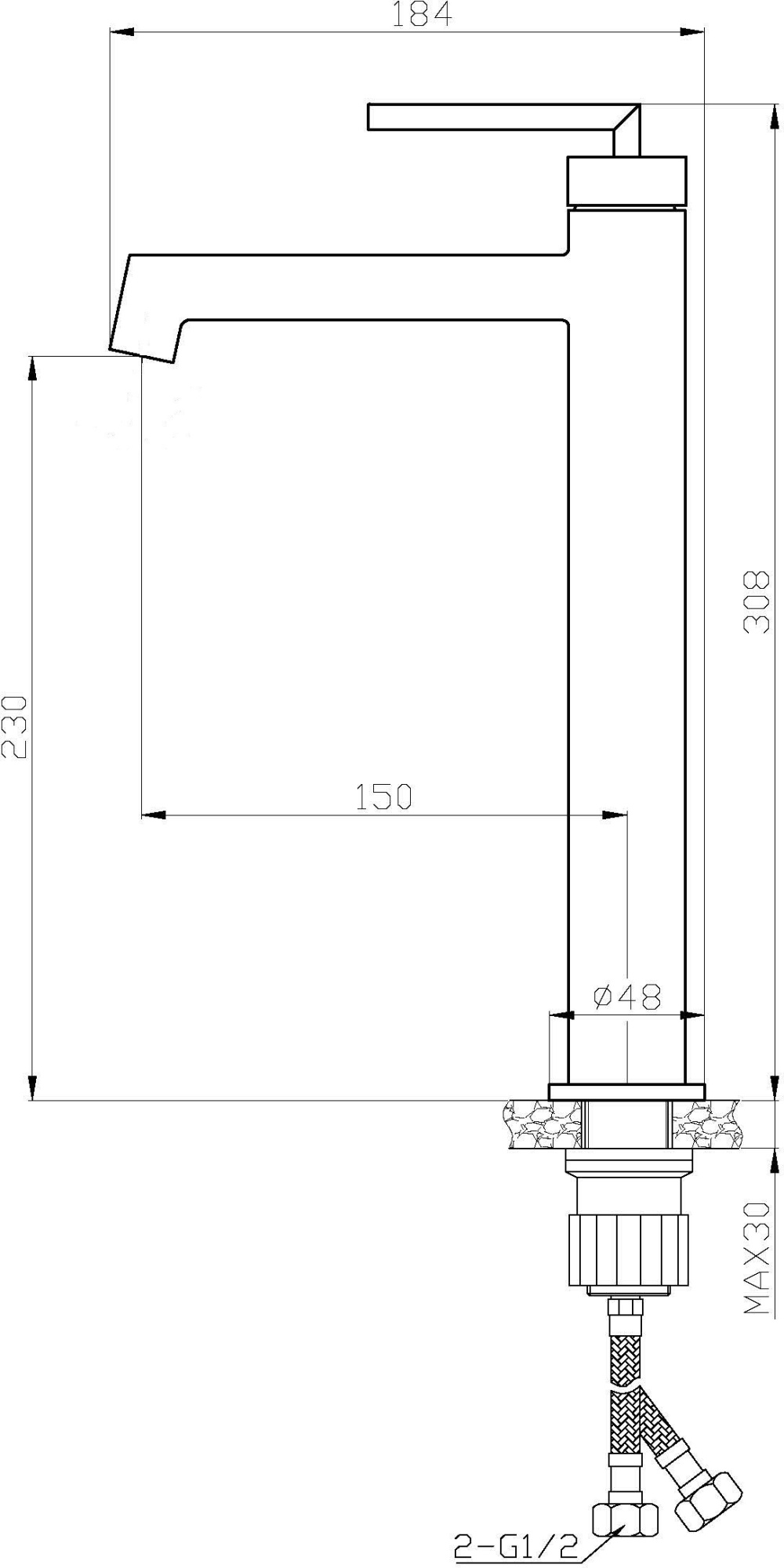 Смеситель BelBagno ACQUA ACQUA-LMC-CRM