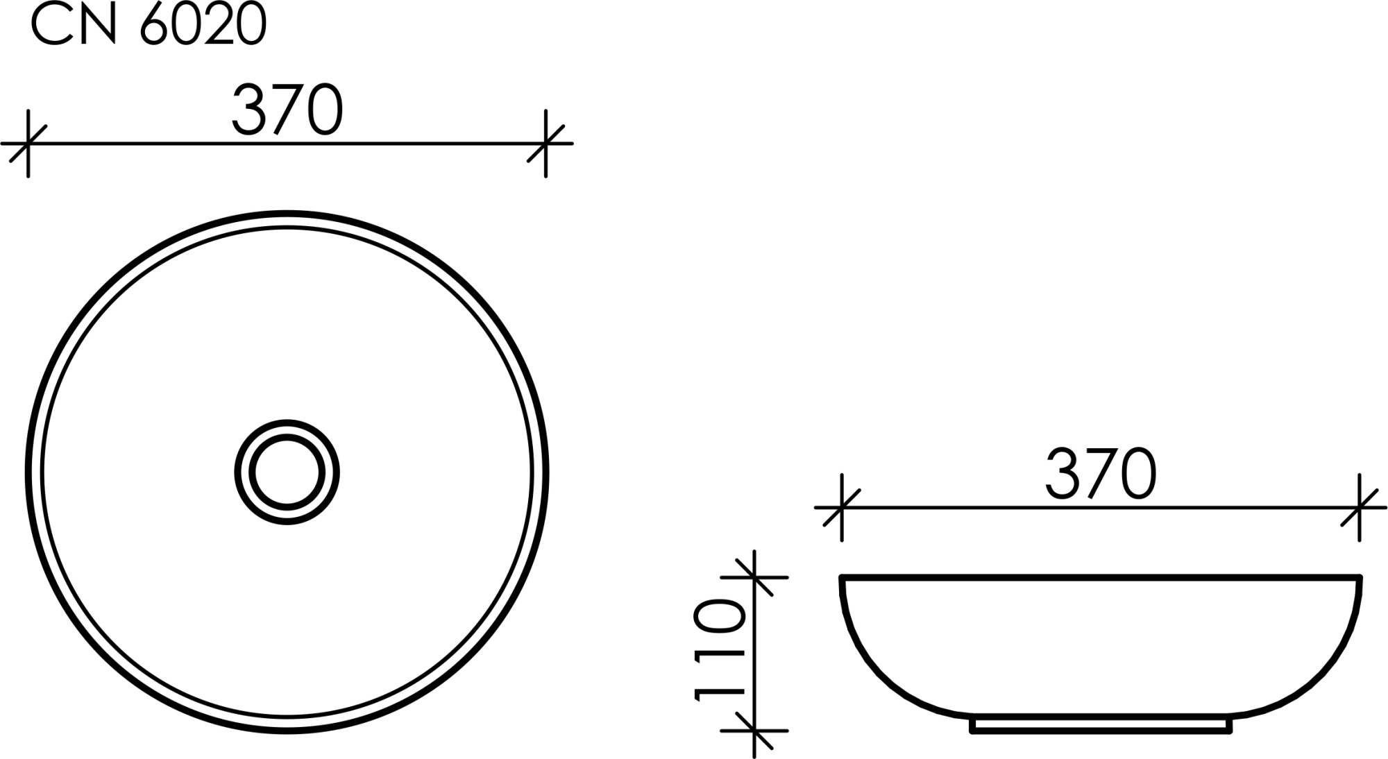 Раковина Ceramicanova Element 37 CN6020