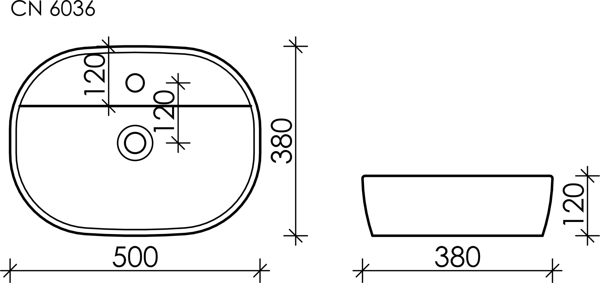 Раковина Ceramicanova Element 50 CN6036