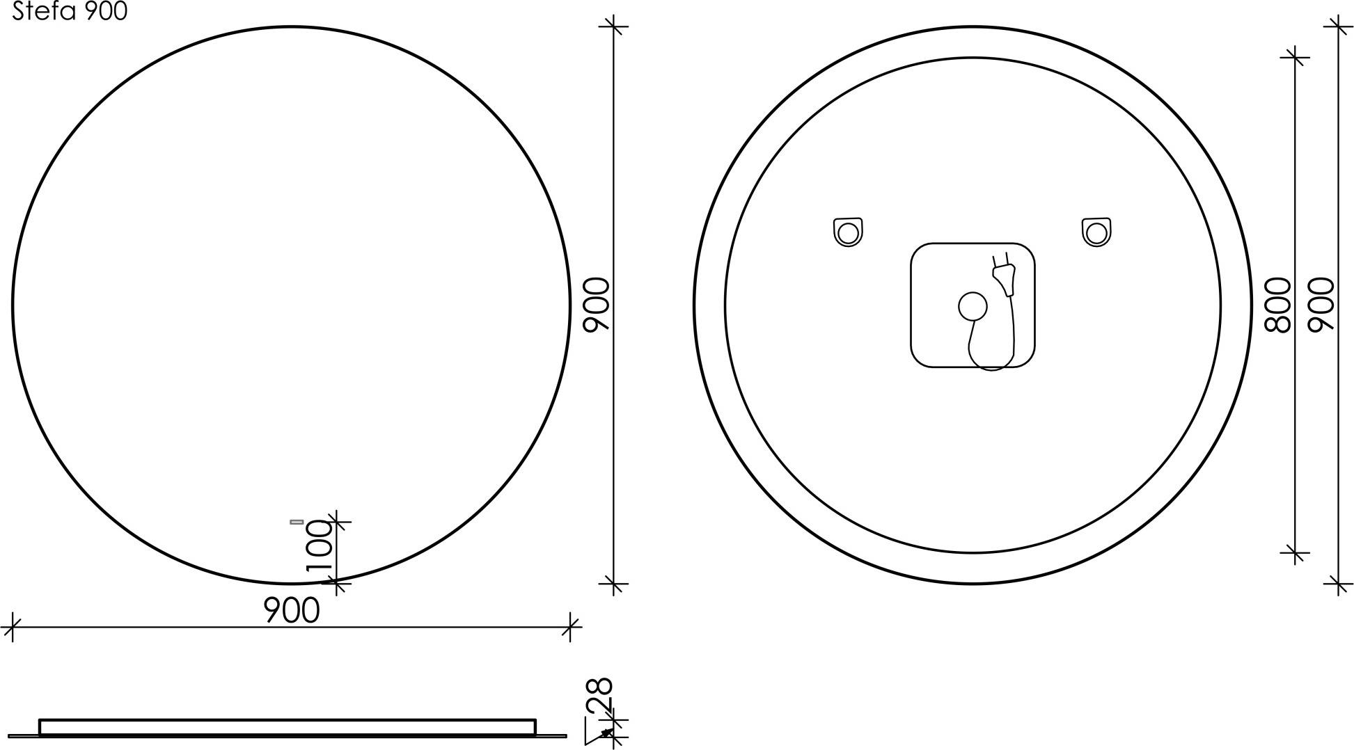 Зеркало Sancos Sfera D900 SF900