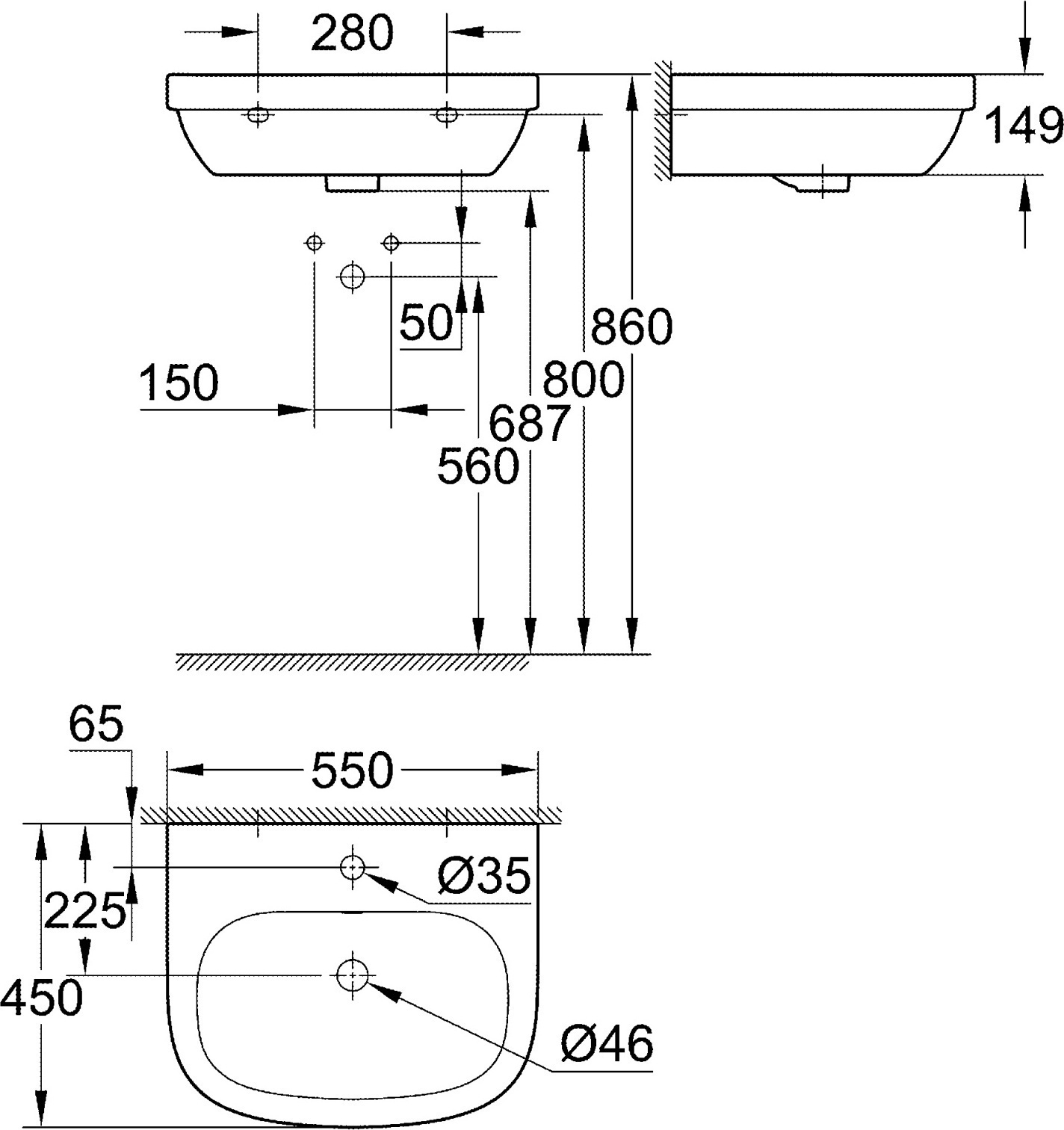 Раковина Grohe Euro Ceramic 39336000