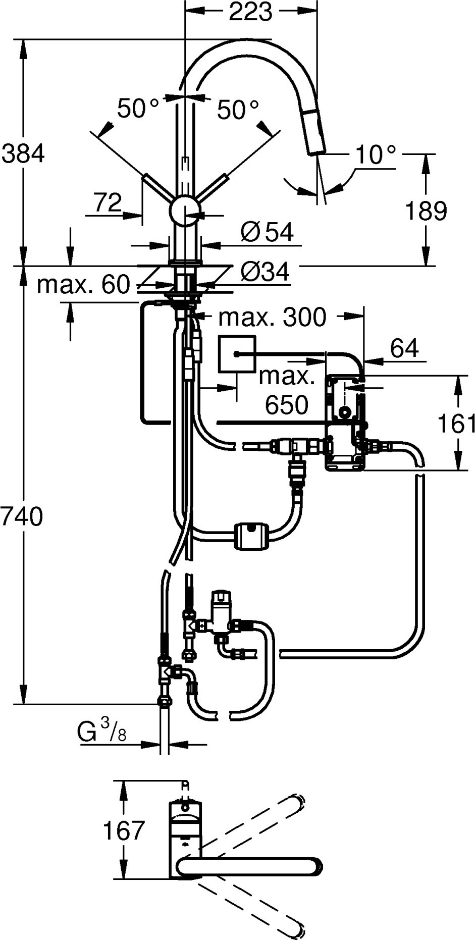 Смеситель Grohe Minta Touch 31358002 для кухни