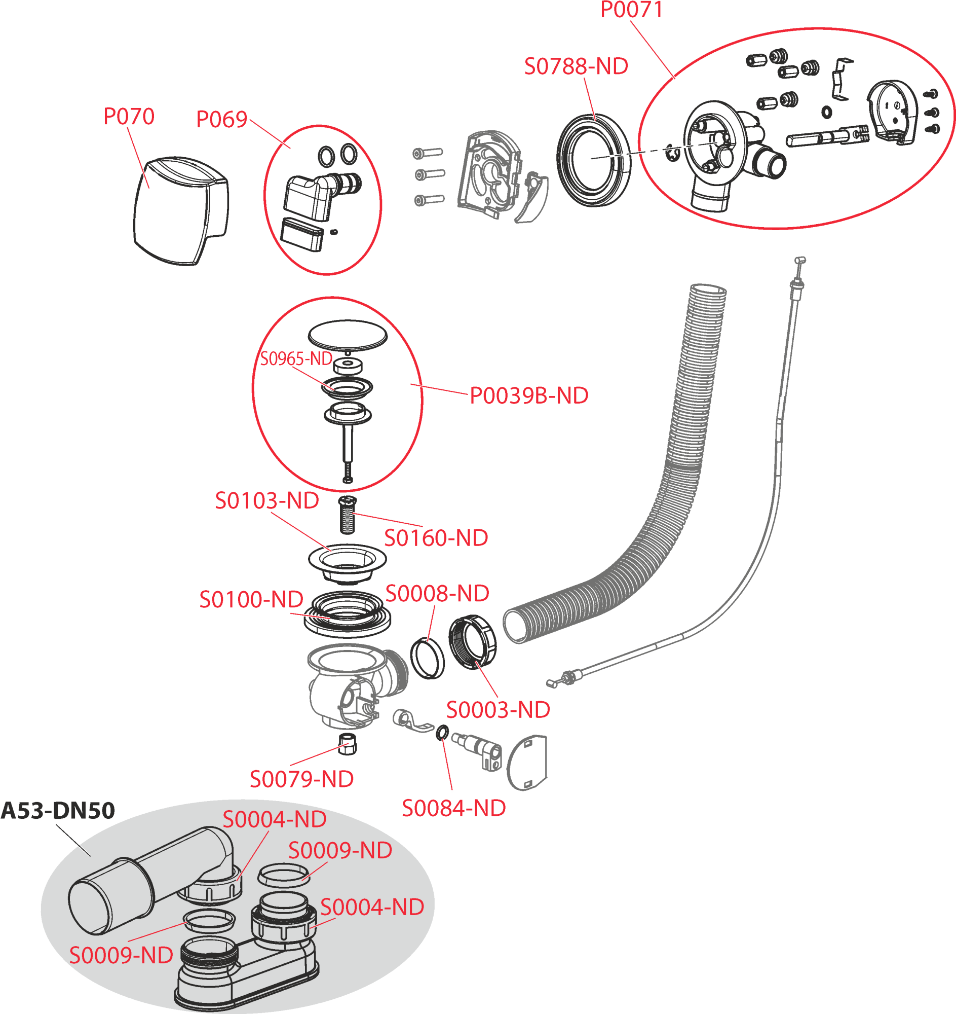 Слив-перелив AlcaPlast A564CRM1-80