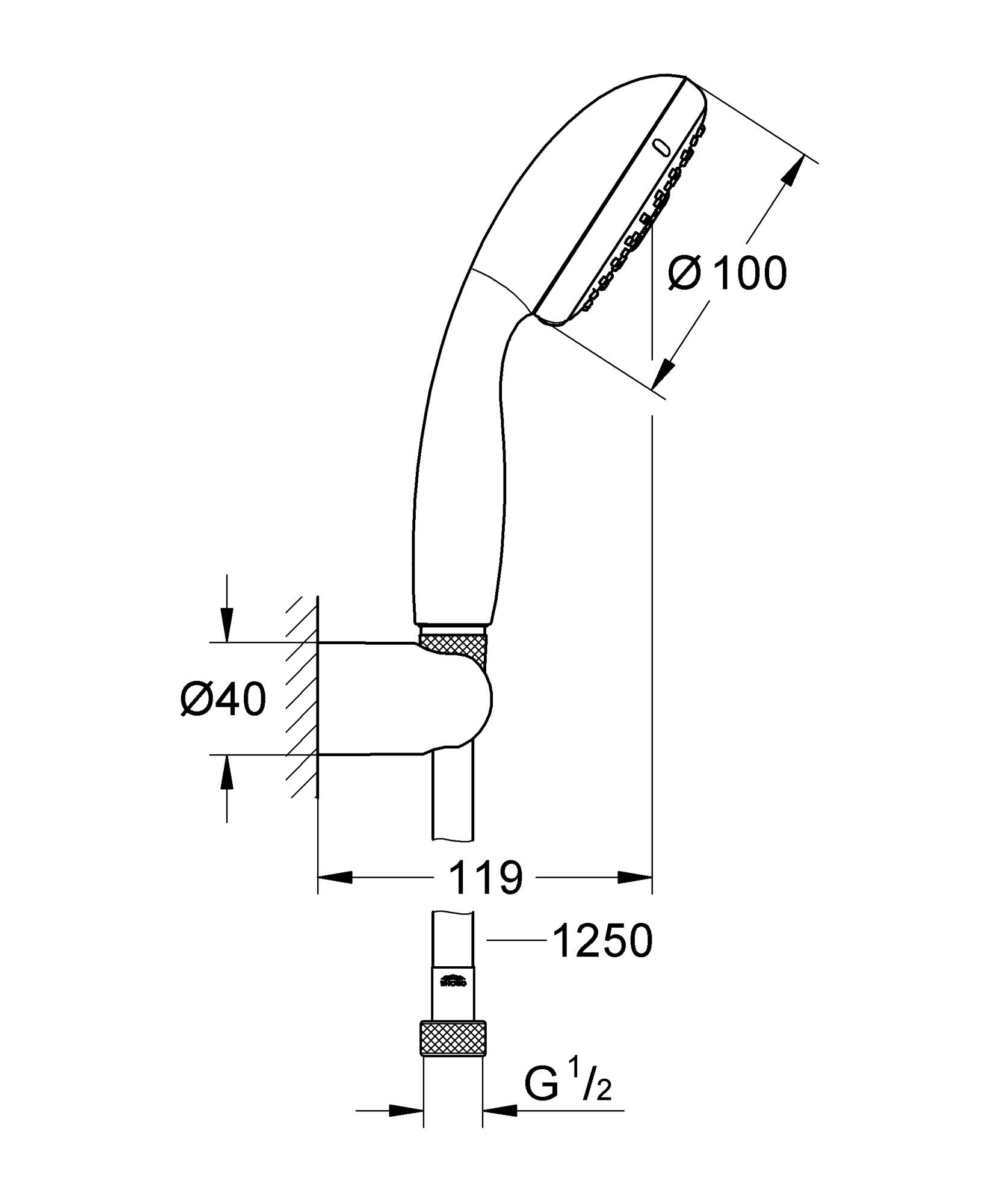 Душевой гарнитур Grohe New Tempesta 27799001