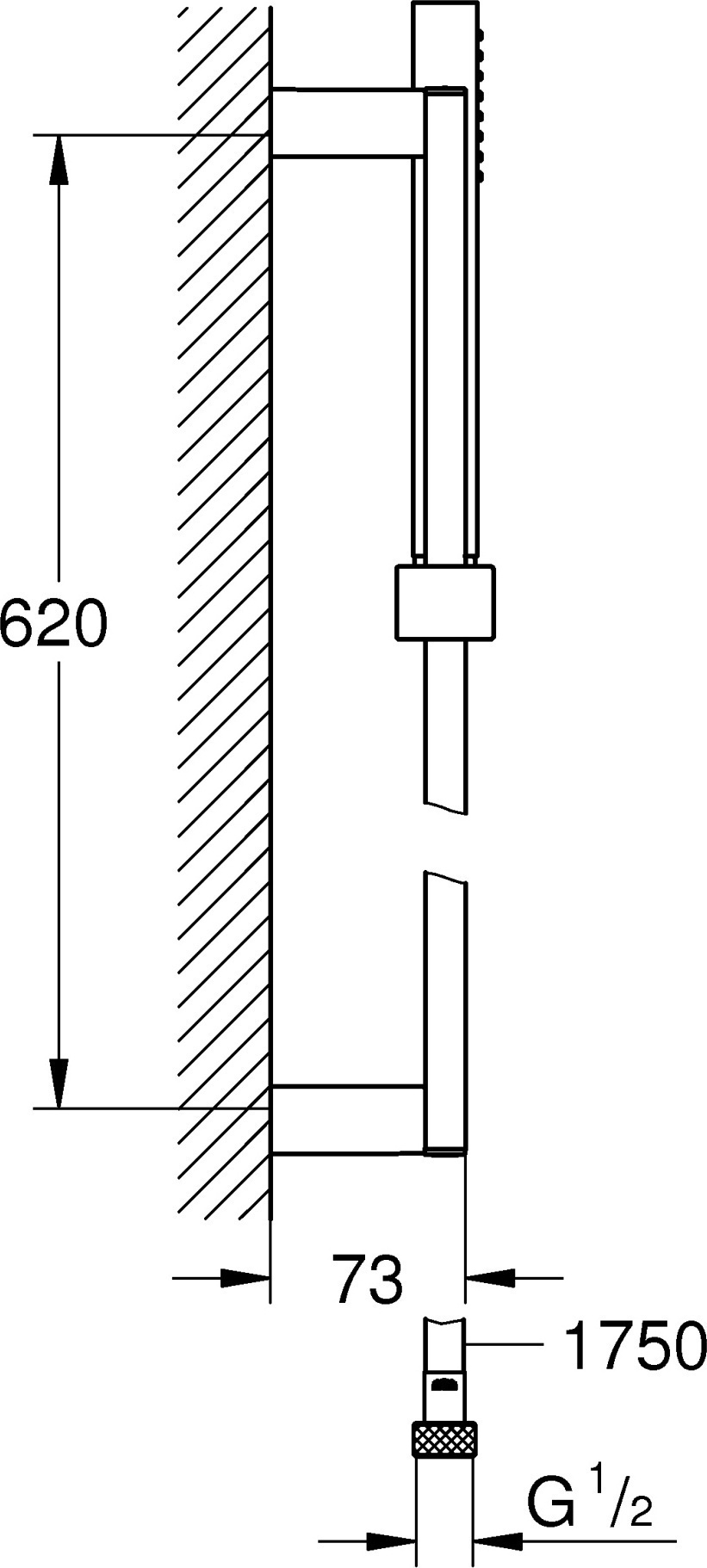 Душевой гарнитур Grohe Eurocube 27936000