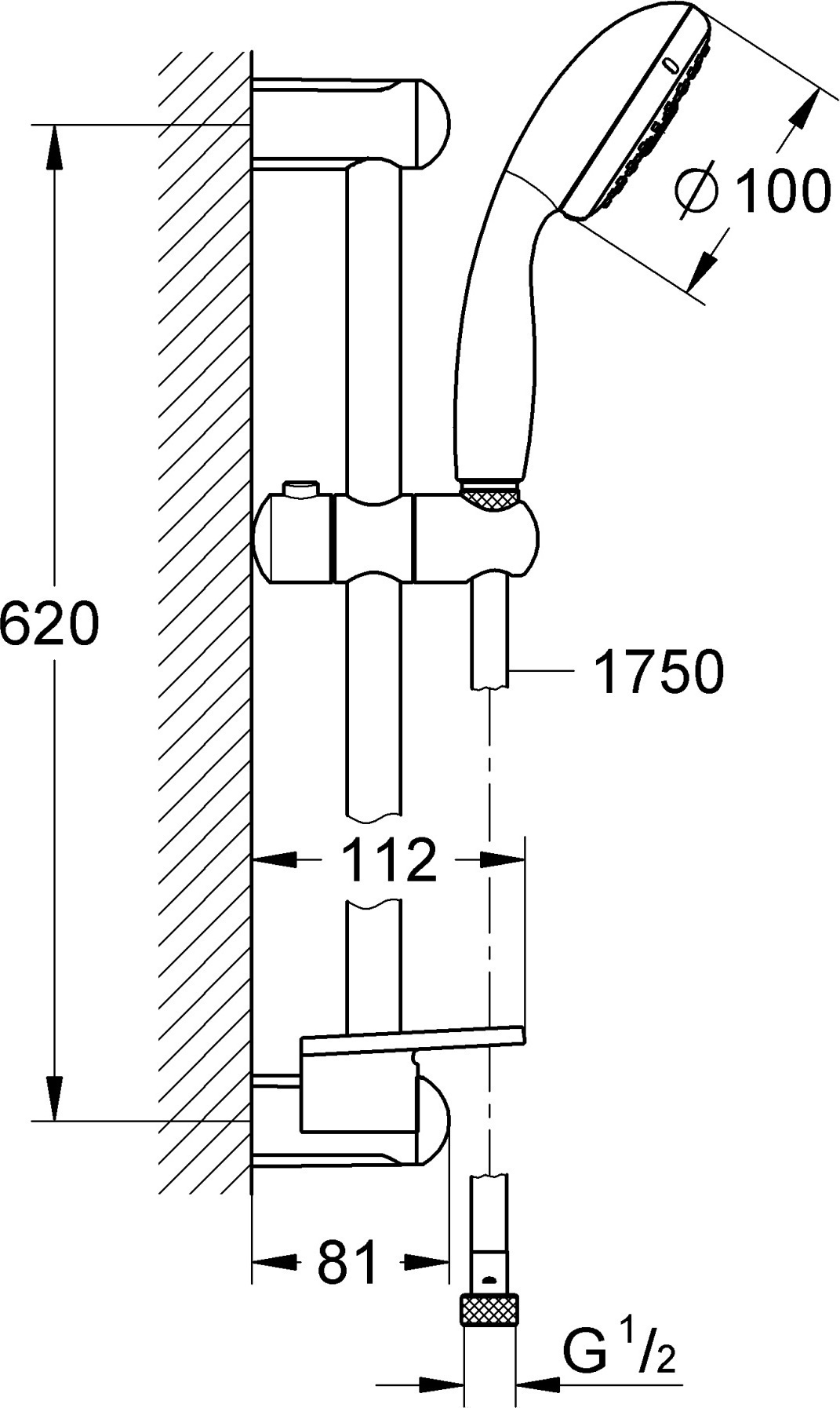 Душевой гарнитур Grohe New Tempesta 28436002