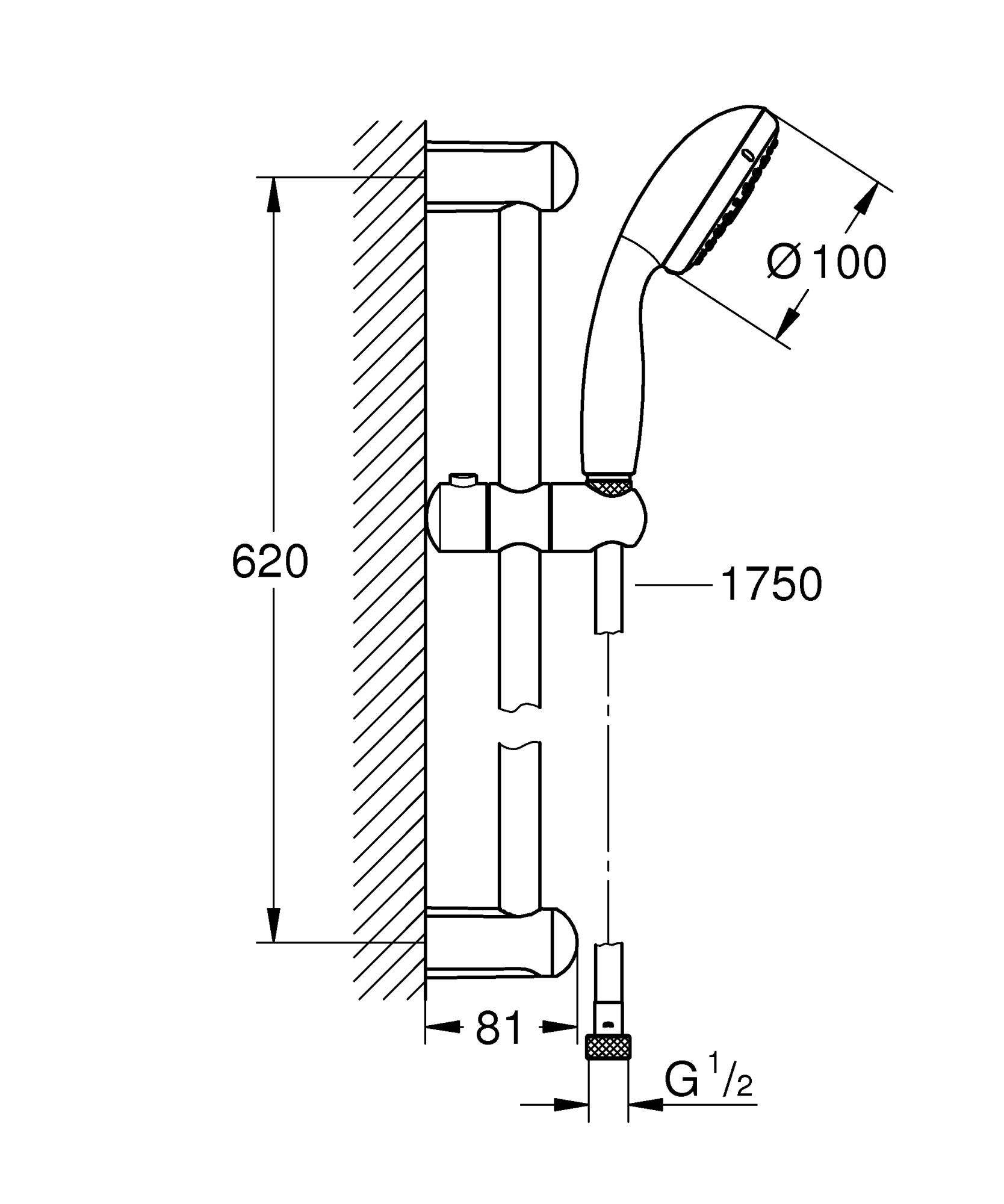 Душевой гарнитур Grohe Tempesta New 27794001