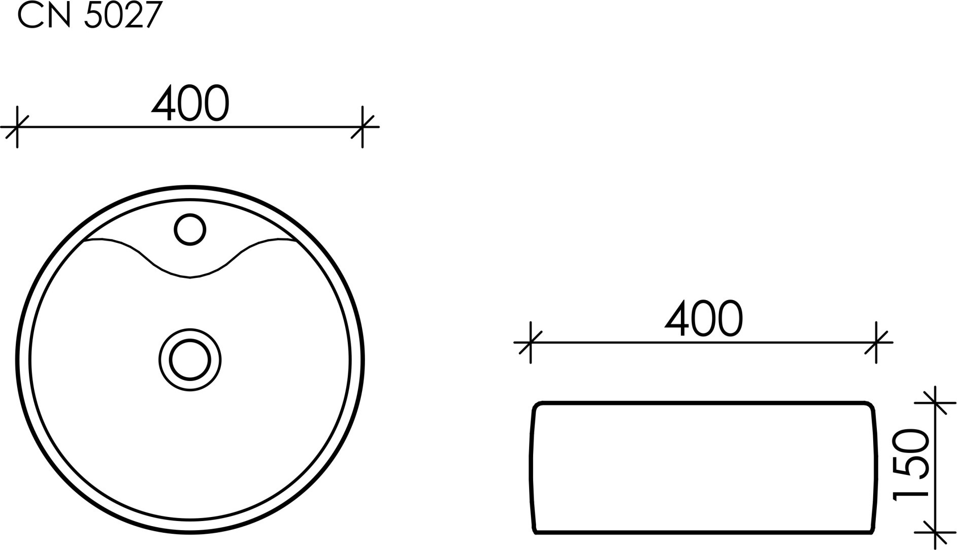 Раковина Ceramicanova Element 40 CN5027