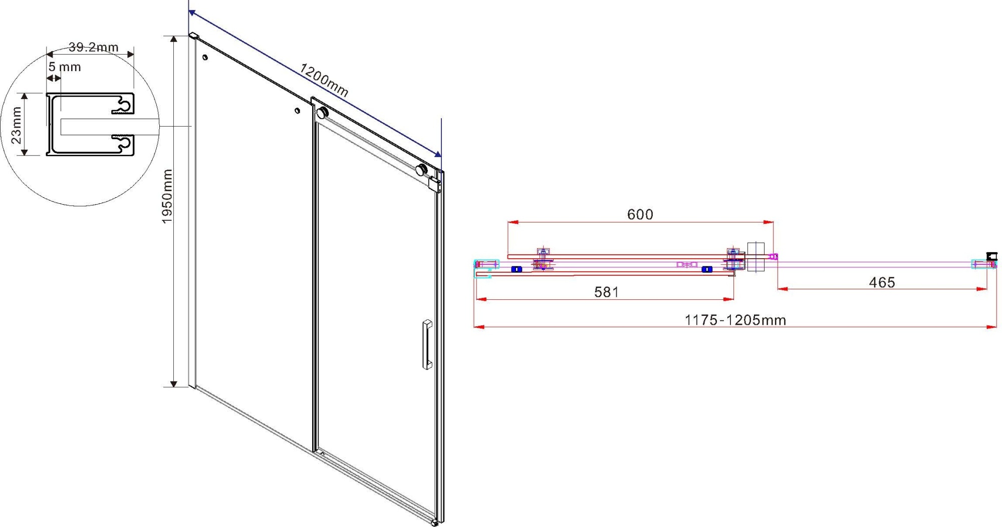 Душевой уголок Vincea Como VSR-1C 120x90 CLB