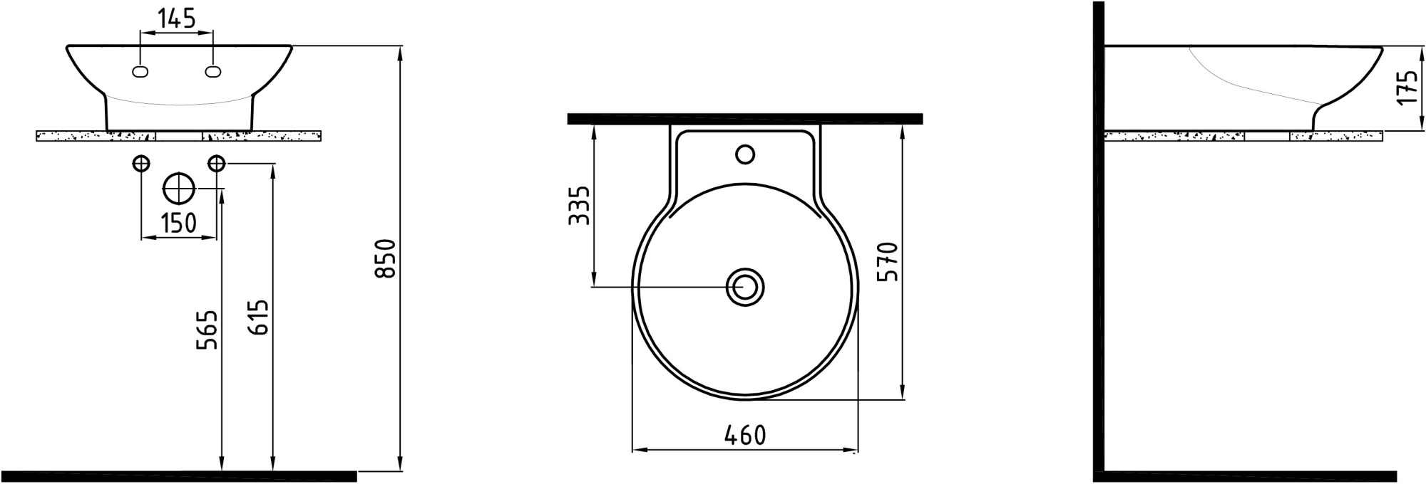 Раковина Bien Harmony HRLG04601FD1W3000