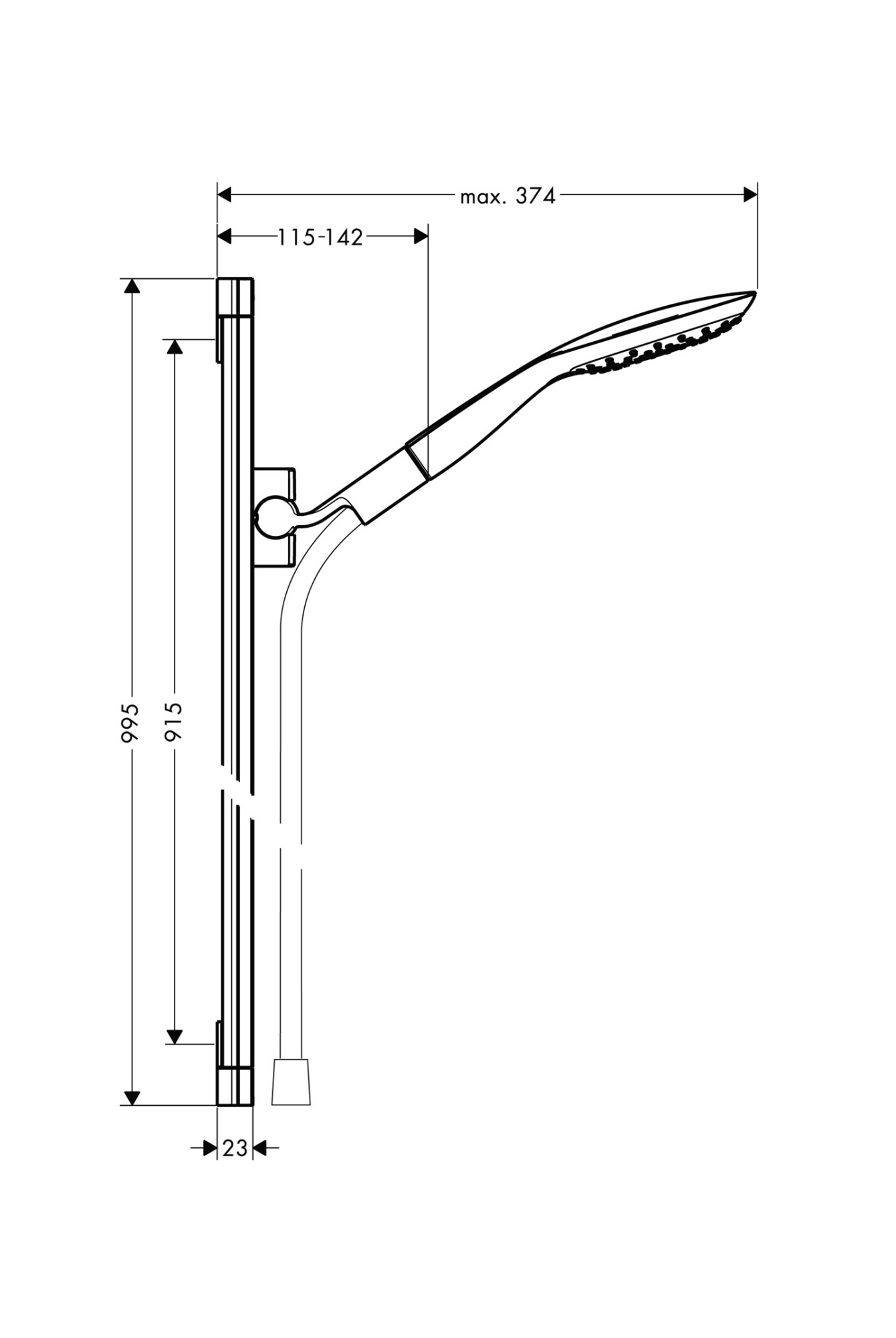 Душевой гарнитур Hansgrohe PuraVida 27853000