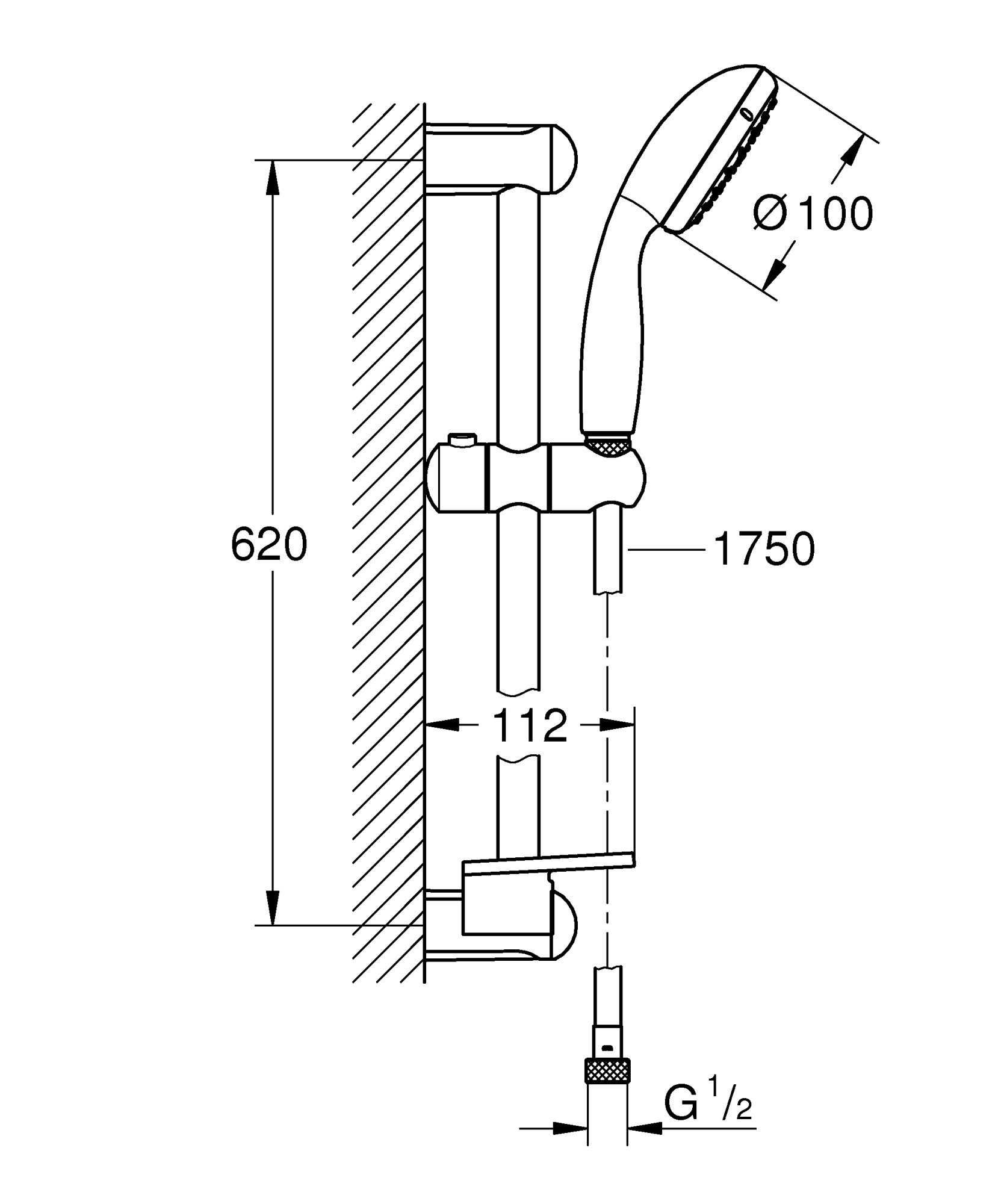 Душевой гарнитур Grohe Tempesta New 27926001