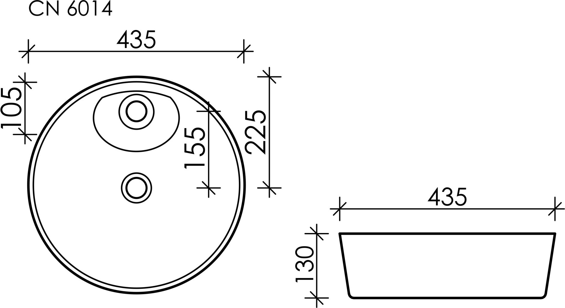 Раковина Ceramicanova Element 43 CN6014