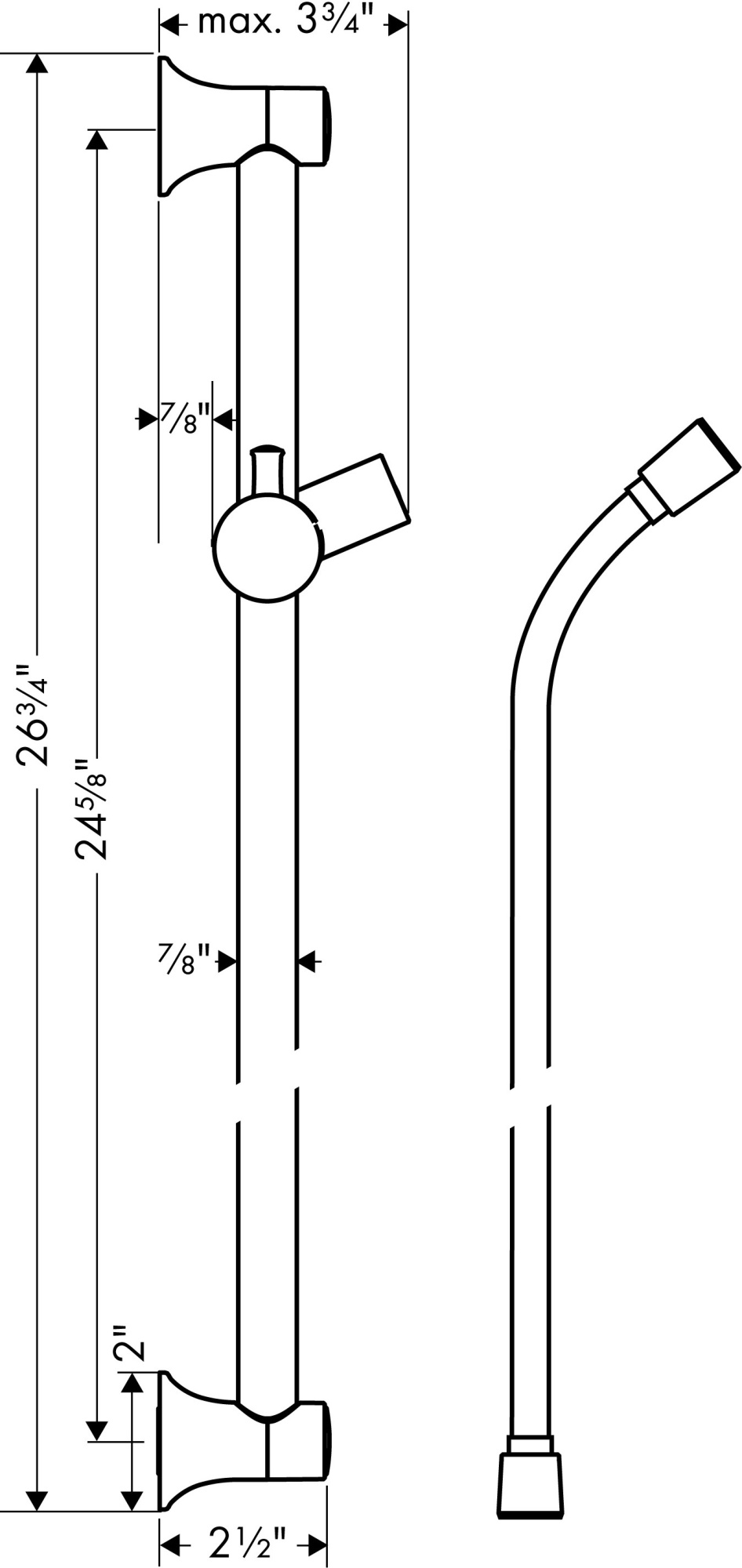 Душевая штанга Hansgrohe Unica Classic 27617000