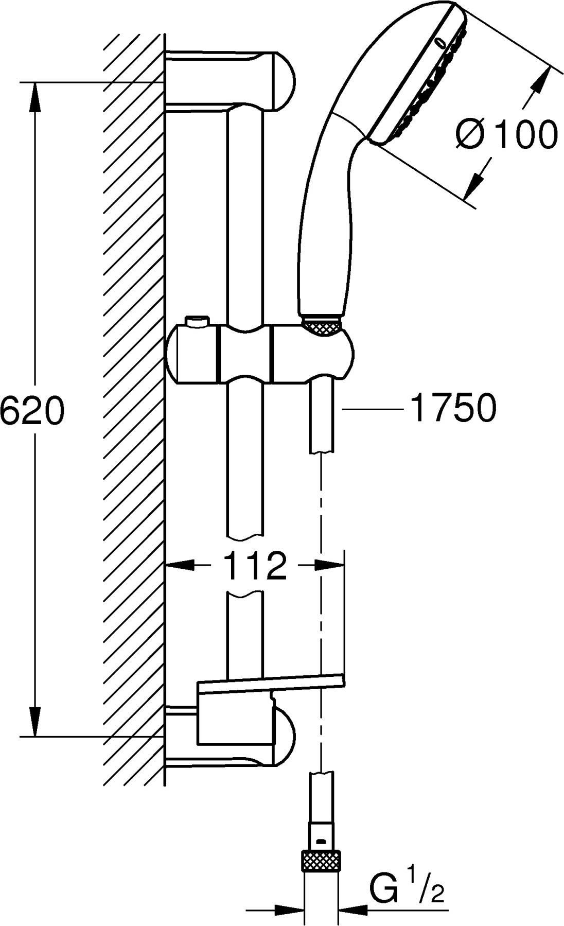 Душевой гарнитур Grohe Tempesta New 28593002