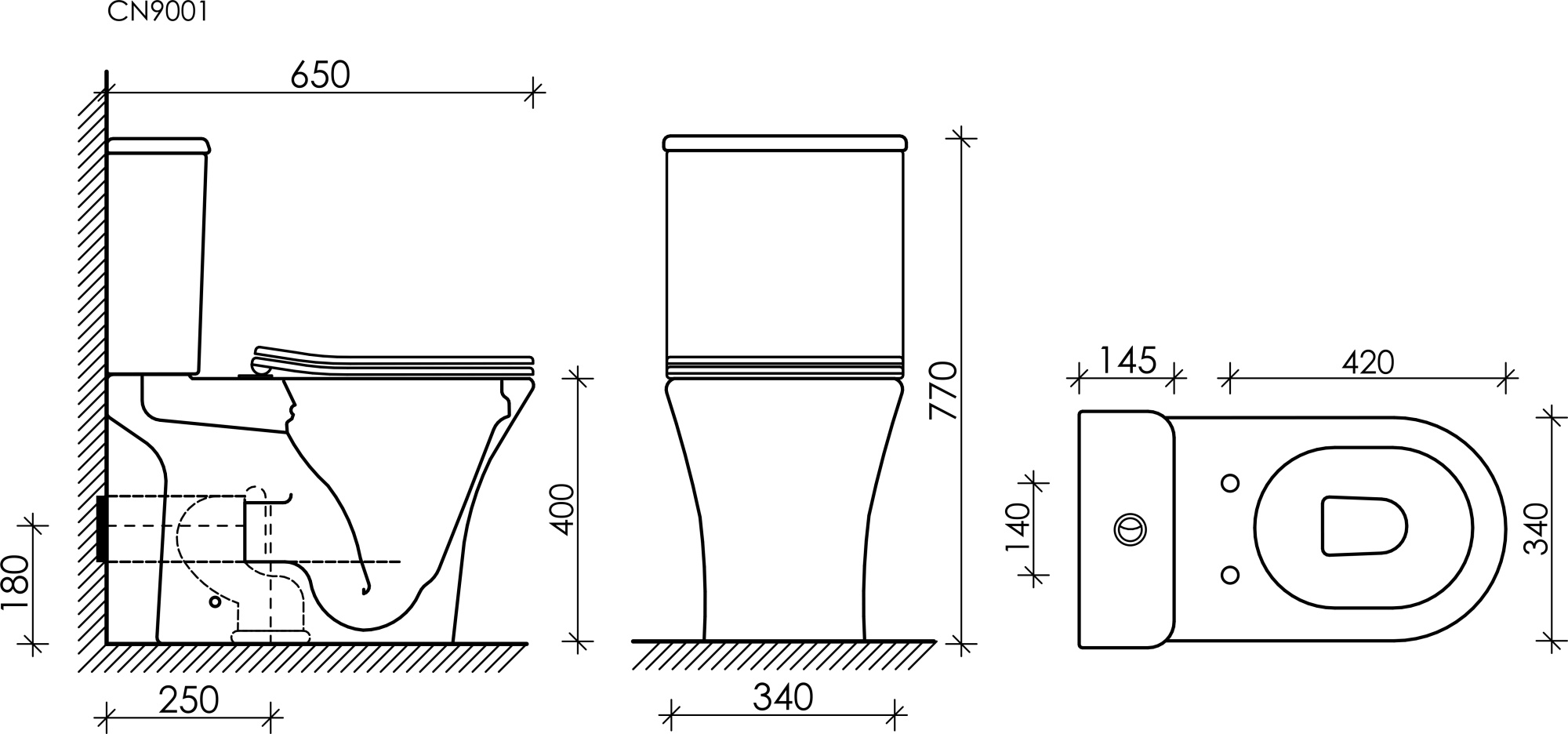 Унитаз-компакт Ceramicanova Fortuna Rimless CN9001