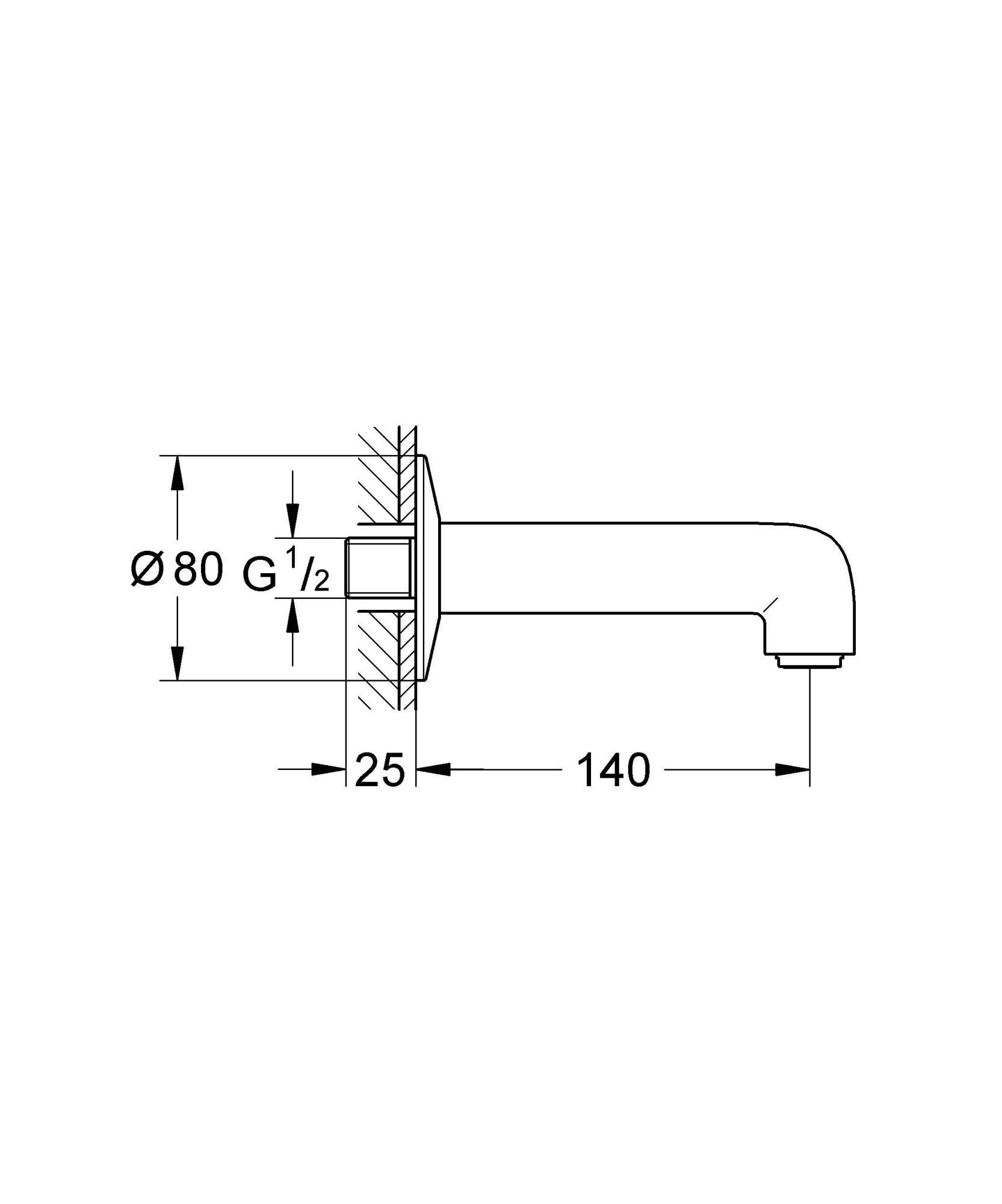 Излив Grohe BauClassic 13258000