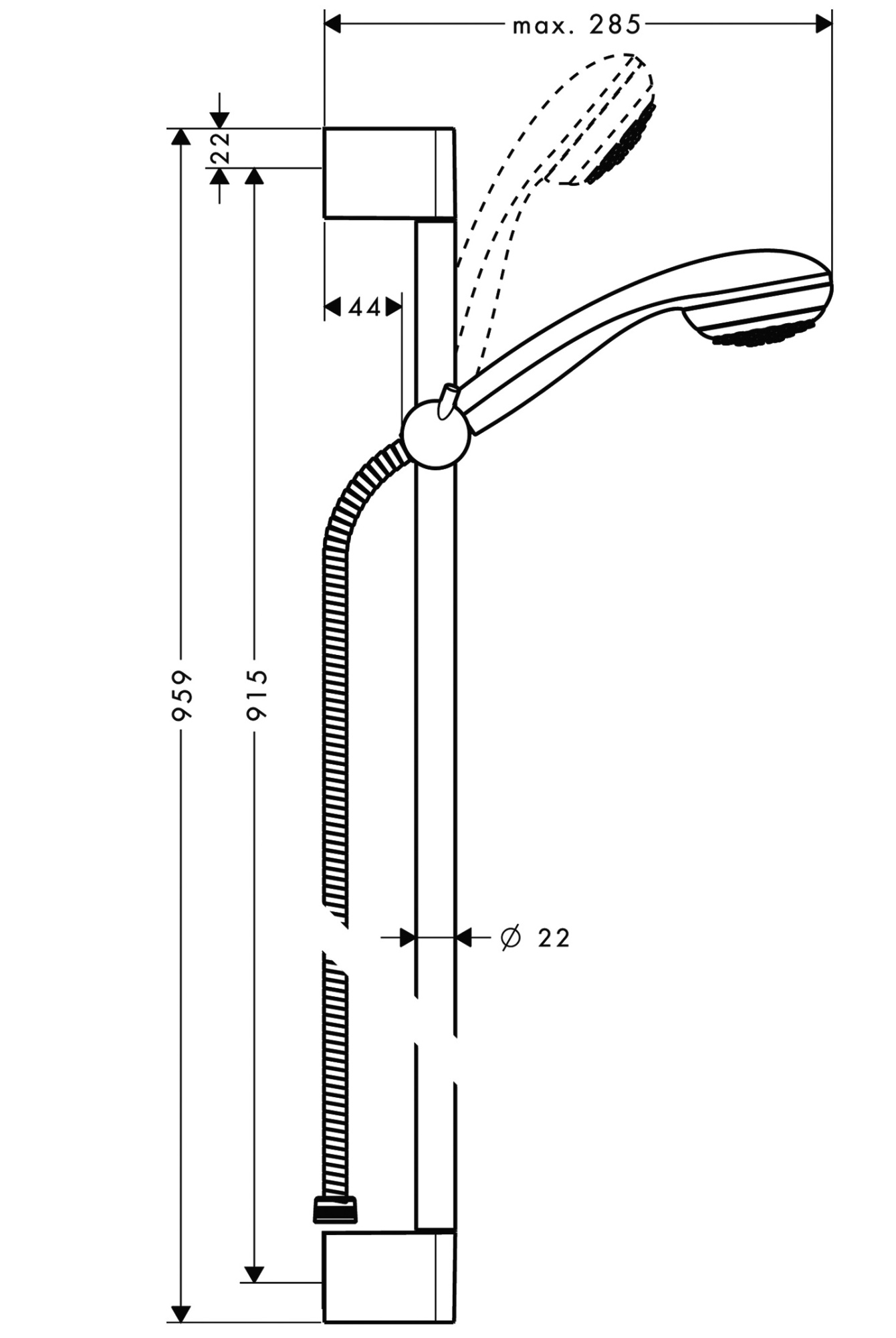 Душевой гарнитур Hansgrohe Crometta 27651000