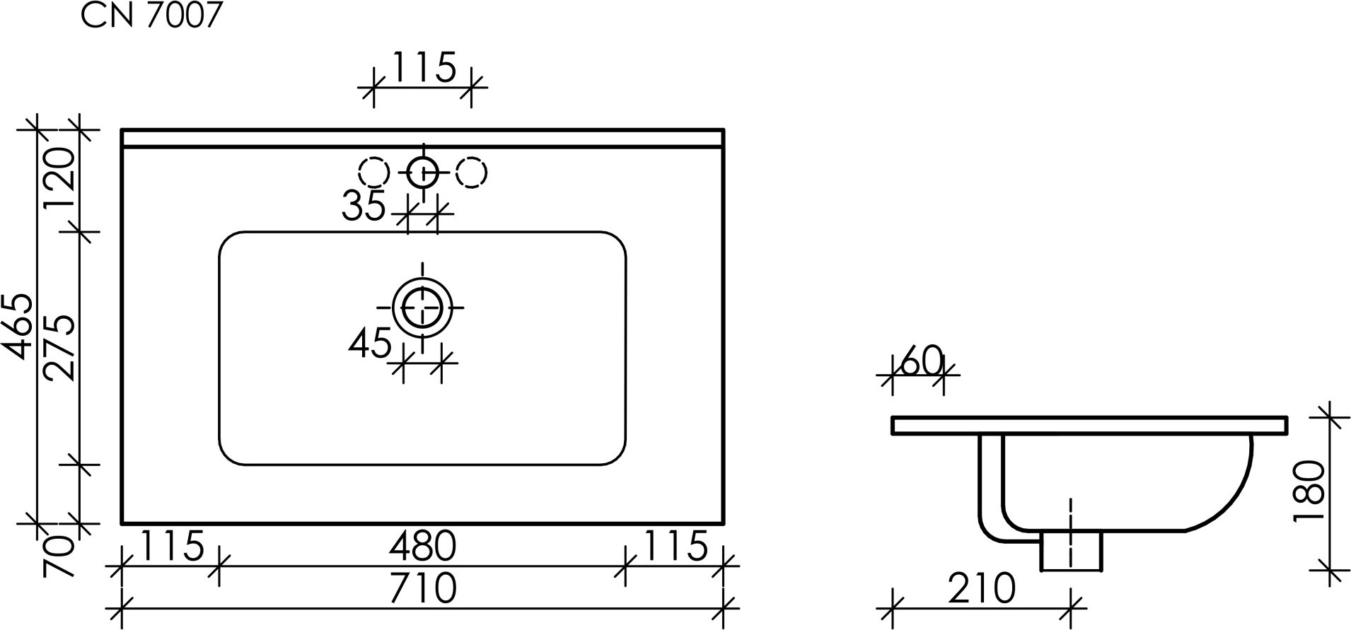 Раковина Ceramicanova Element CN7007