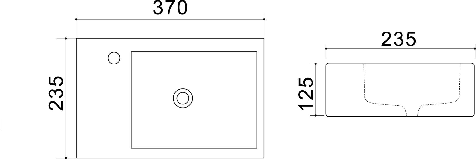 Раковина Azario 37 AZ4331 R