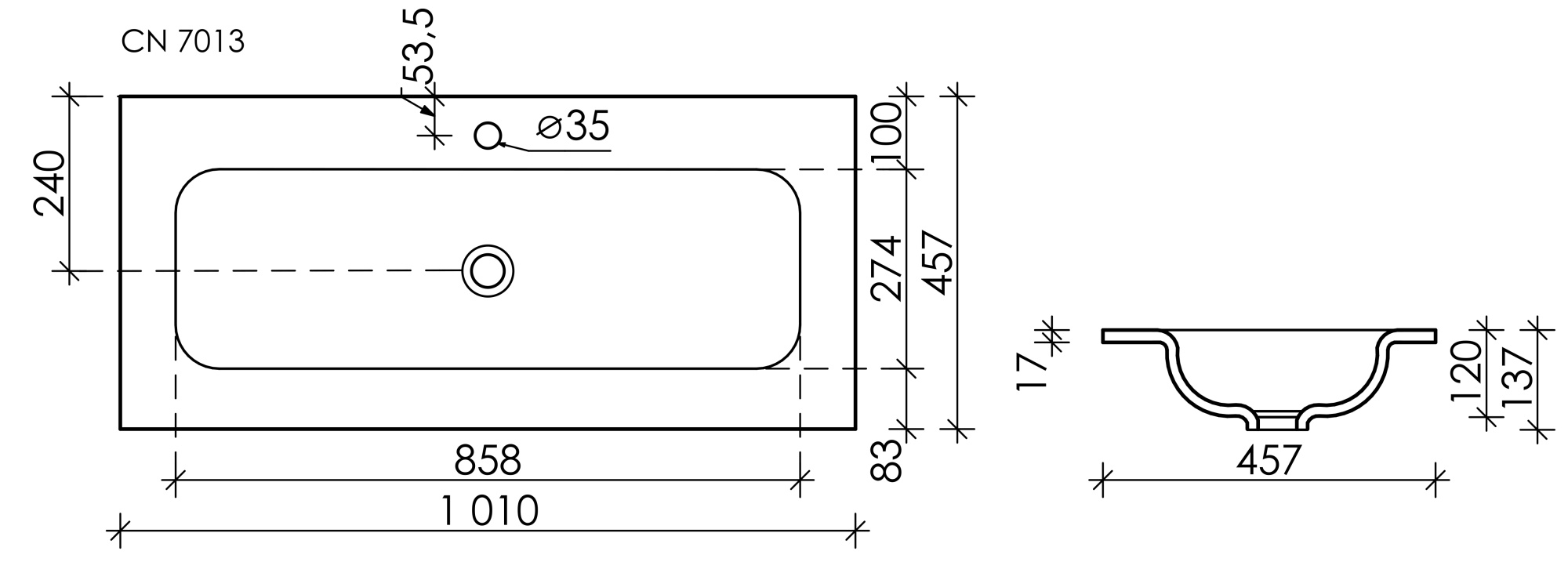 Раковина Ceramicanova Element CN7013