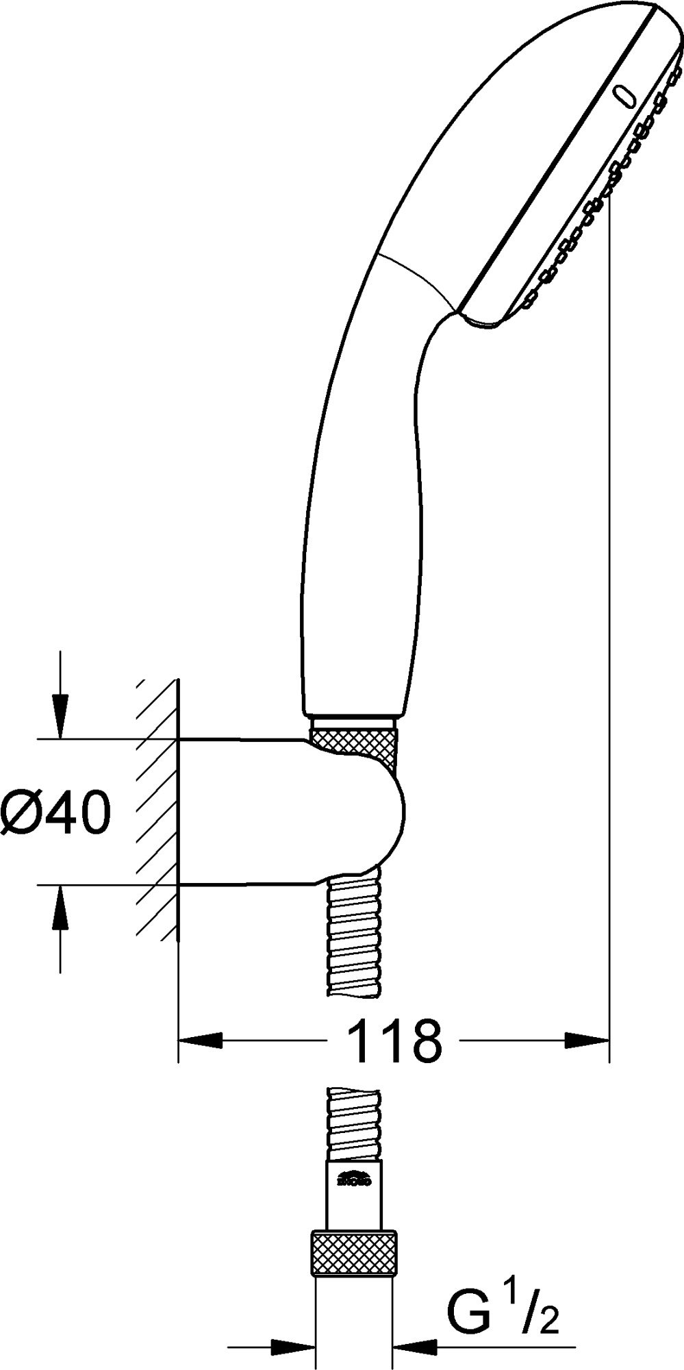 Душевой гарнитур Grohe Tempesta New 2780310E