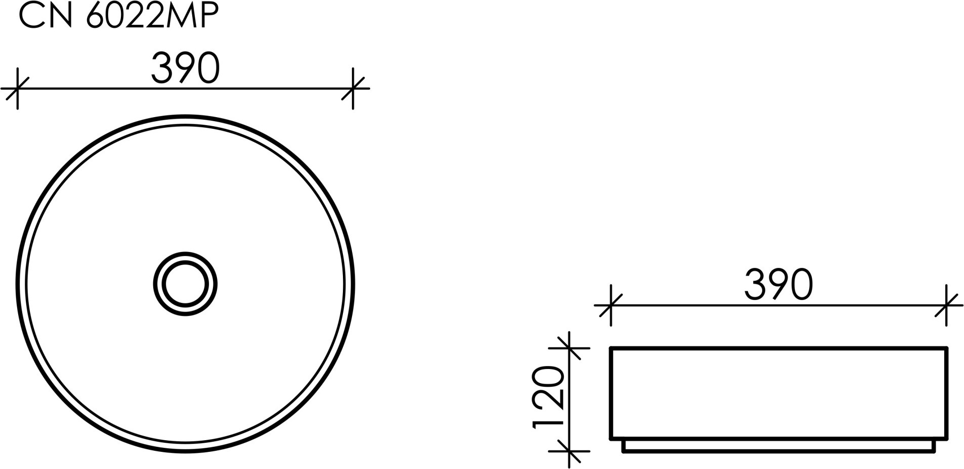 Раковина Ceramicanova Element 39 CN6022MP