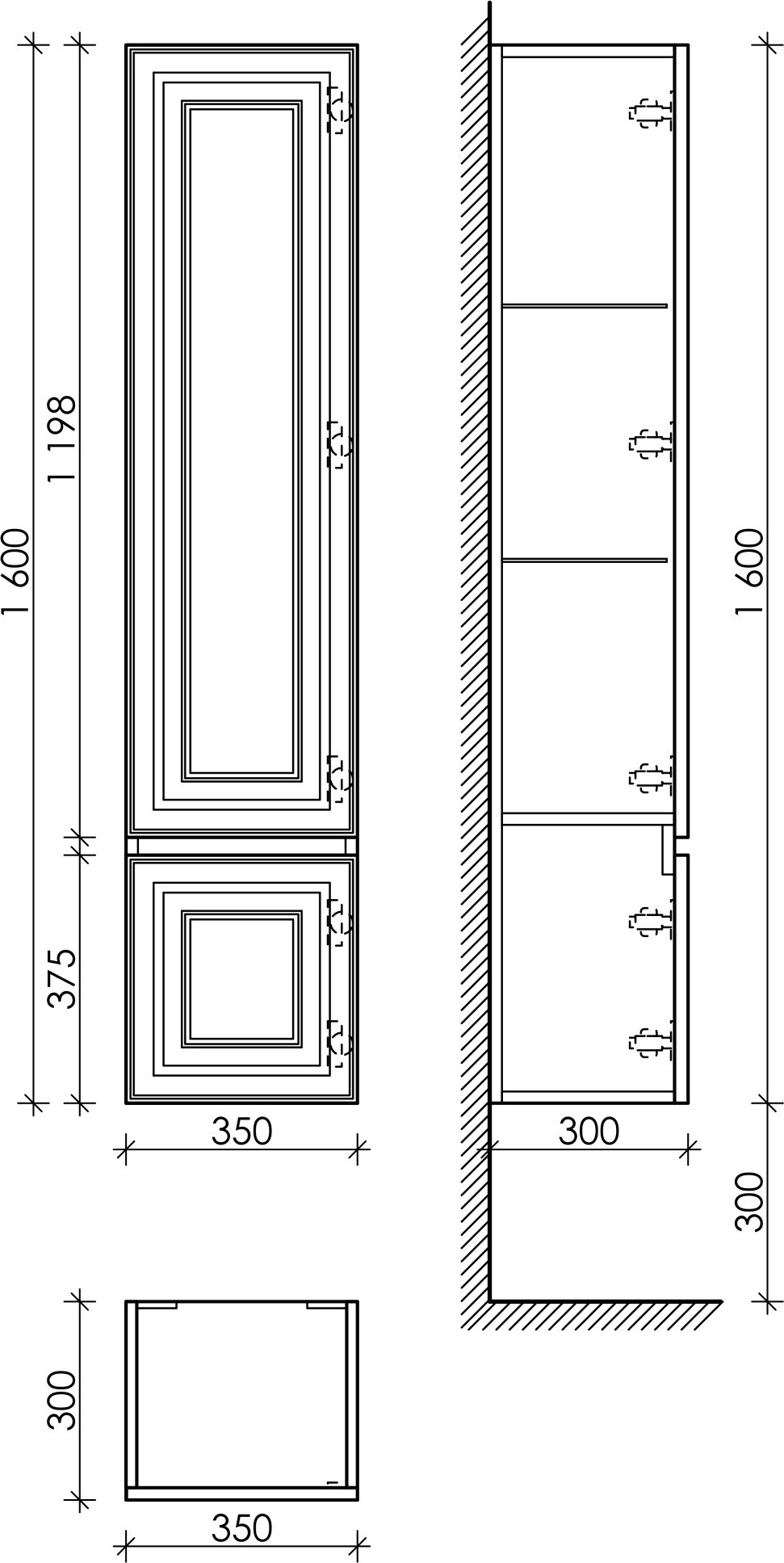 Шкаф-пенал Sancos Very 35 R Bianco