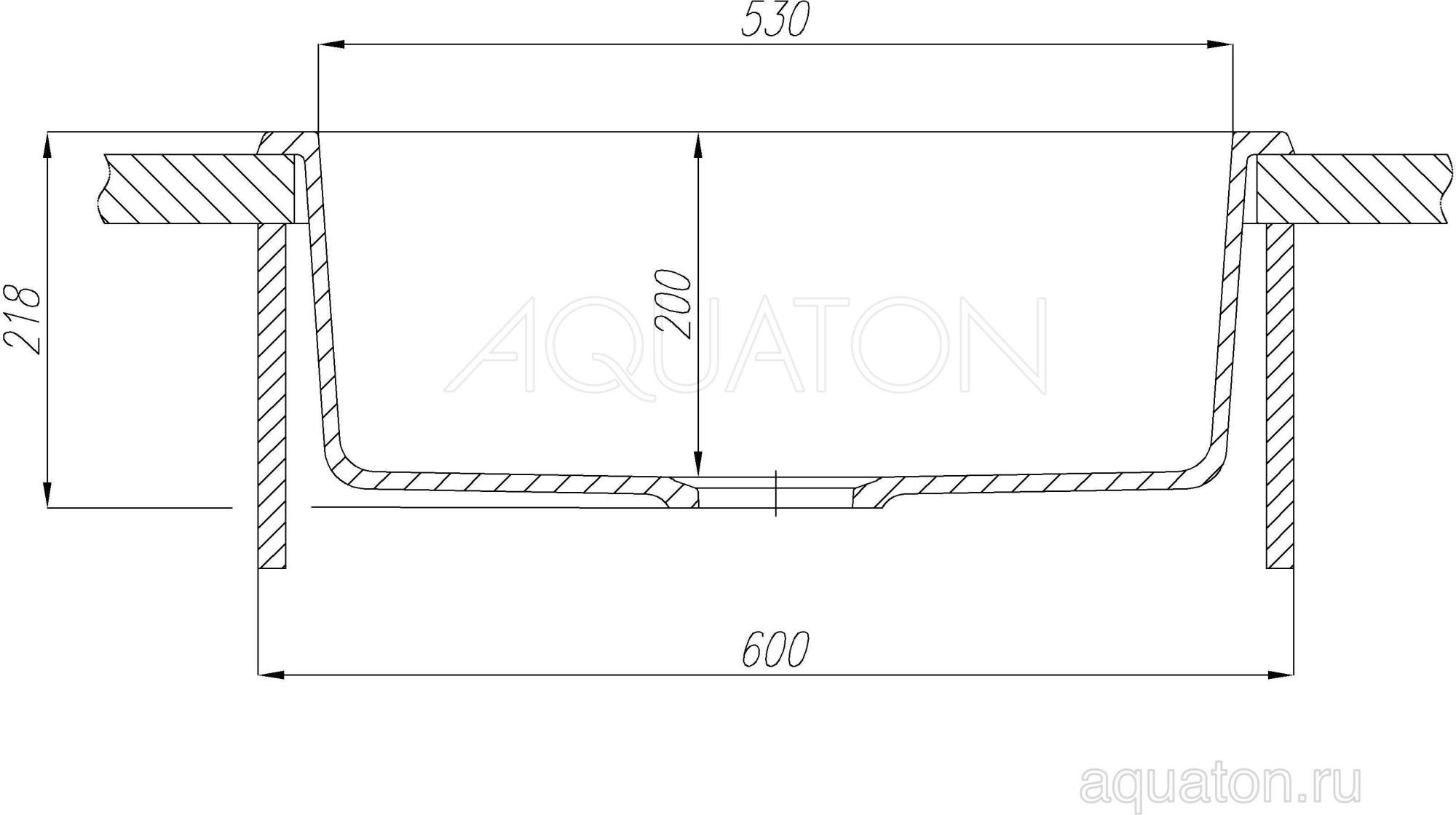 Кухонная мойка Aquaton Делия 60 1A715232LD290