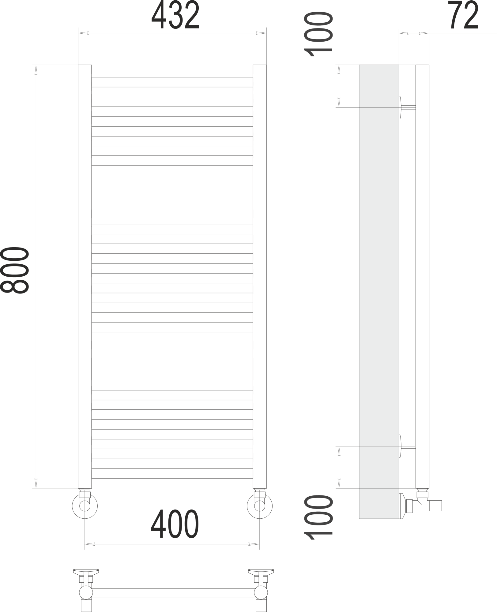 Полотенцесушитель водяной Terminus Standart Аврора П16 40x80