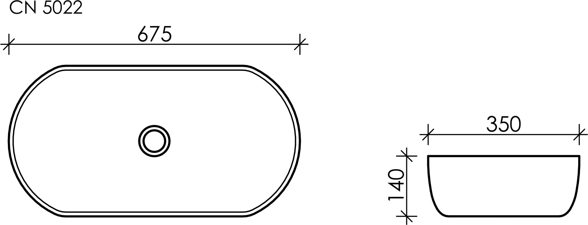 Раковина Ceramicanova Element 67 CN5022