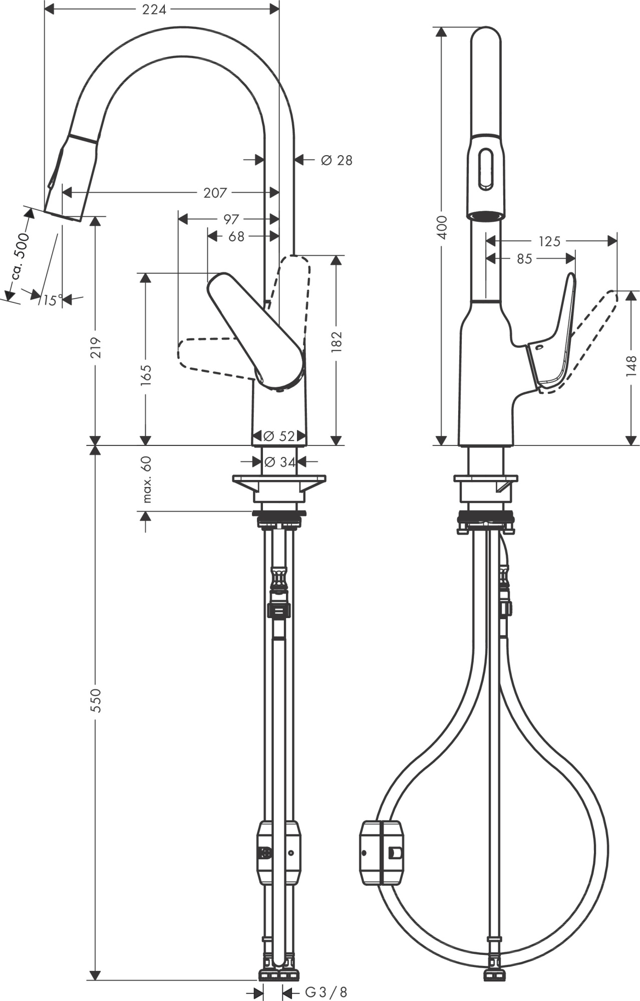 Смеситель Hansgrohe Focus M429-H220 71800000 для кухни