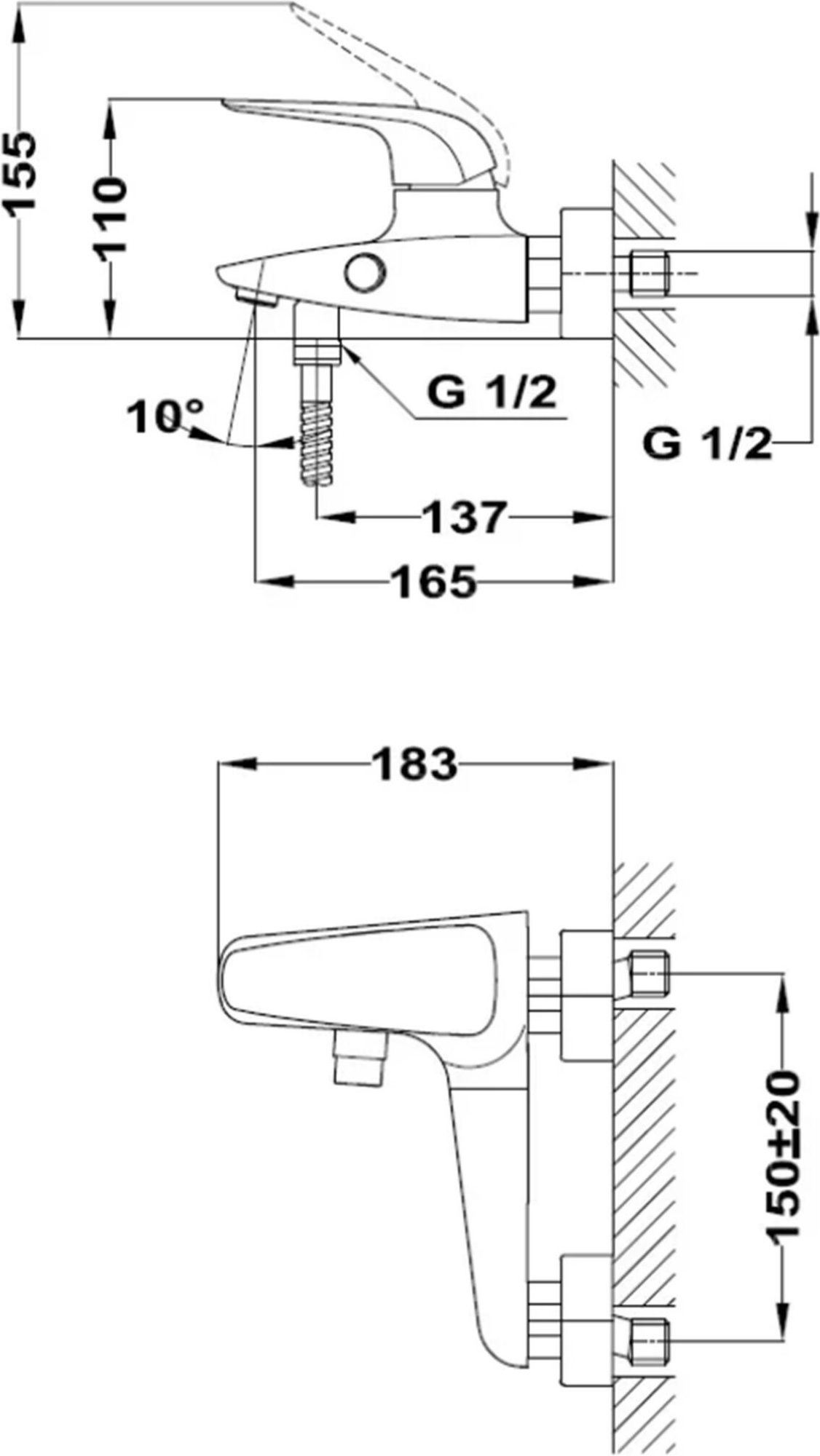 Смеситель Teka Itaca 67121020N2 для ванны