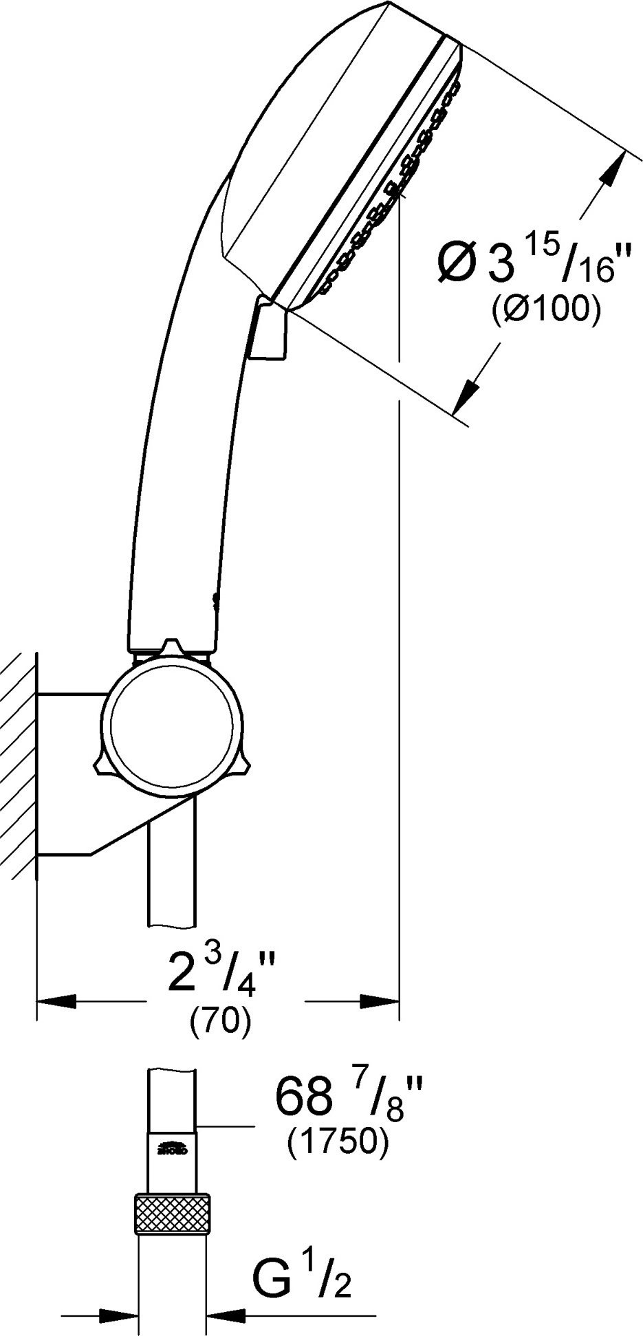 Душевой гарнитур Grohe Tempesta Cosmopolitan 27584002