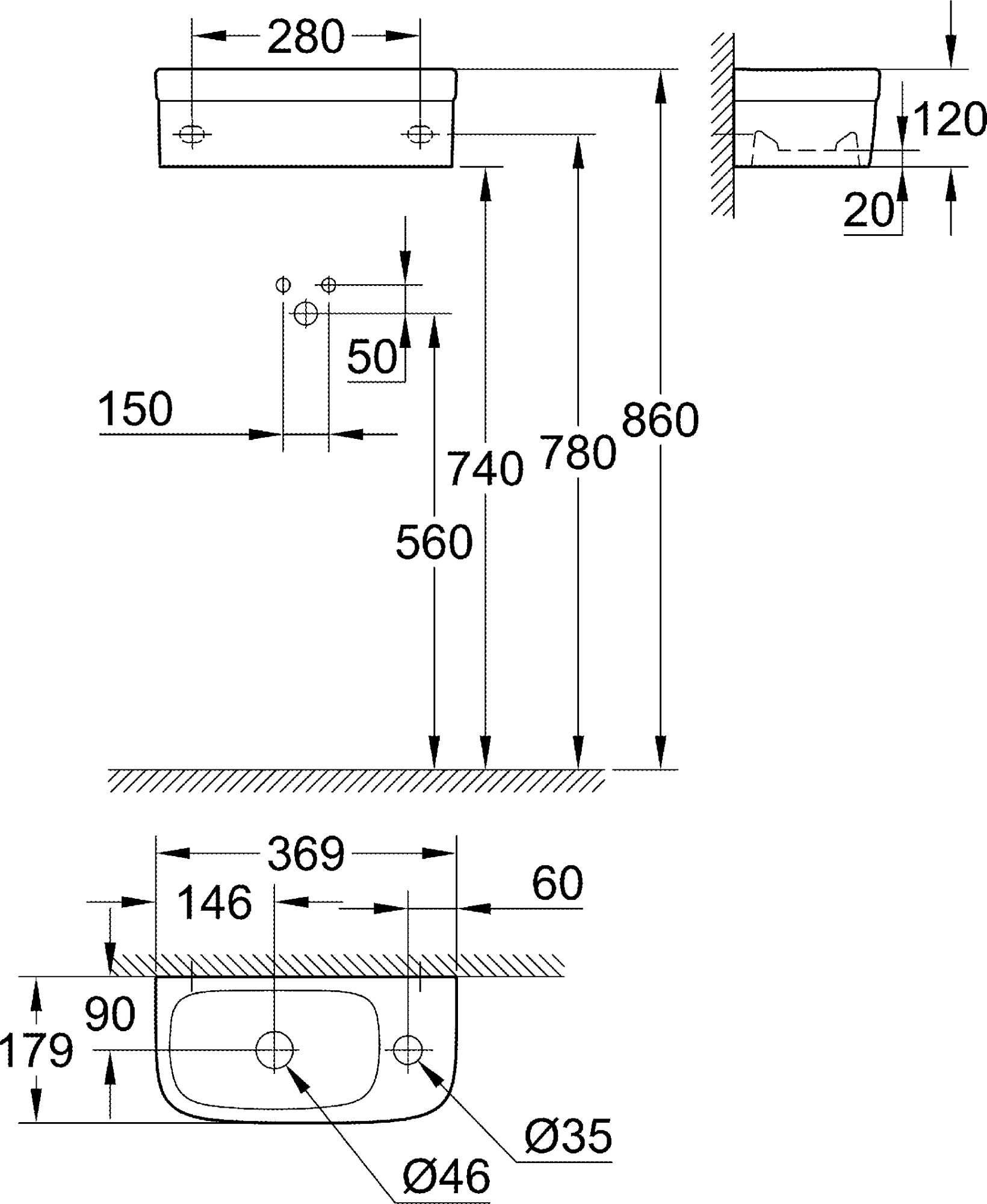 Раковина Grohe Euro Ceramic 37 39327000